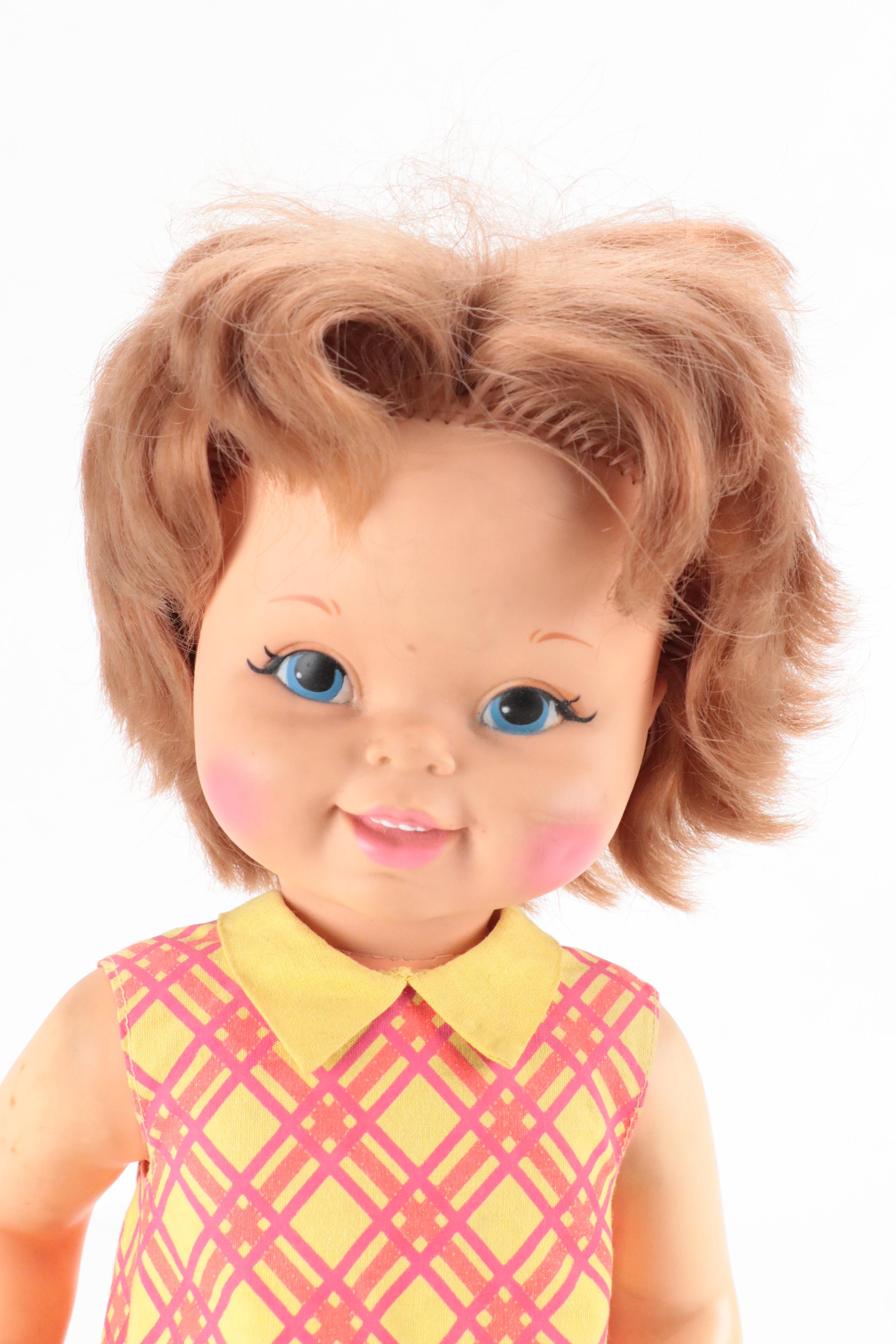 Mattel Doll with Roller Skates (1964) and Black-Haired Doll