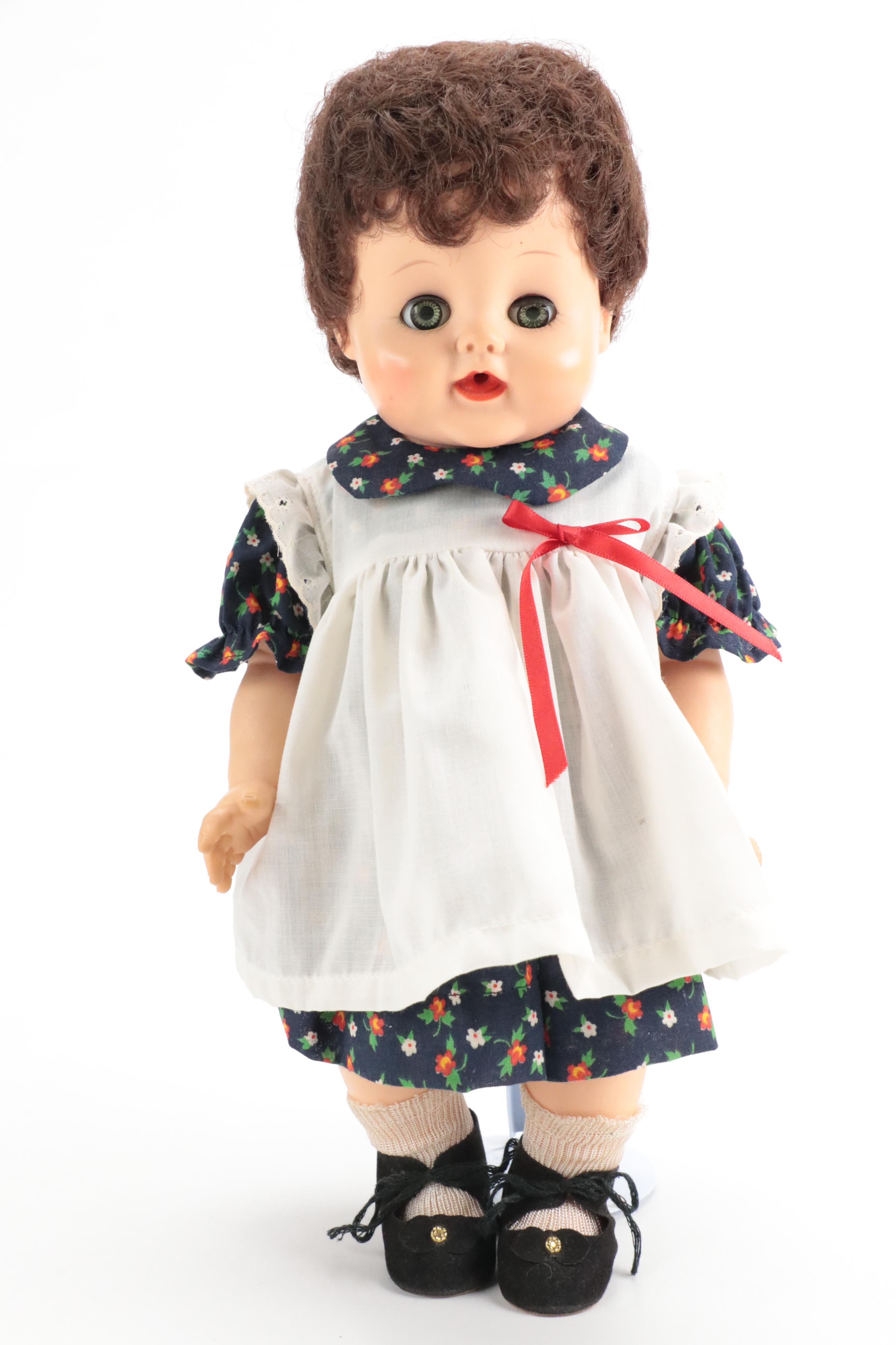 Mattel Doll with Roller Skates (1964) and Black-Haired Doll