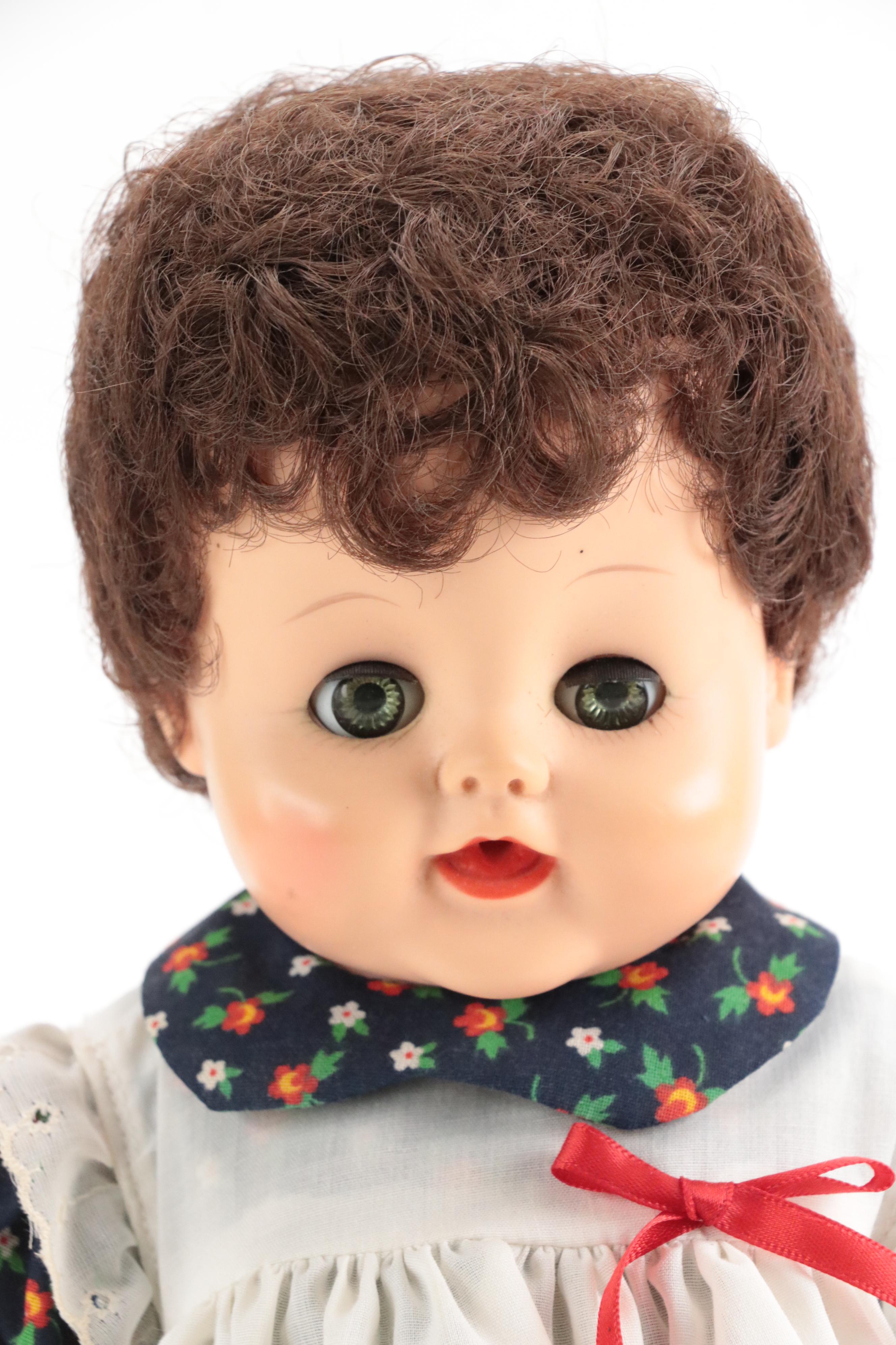 Mattel Doll with Roller Skates (1964) and Black-Haired Doll