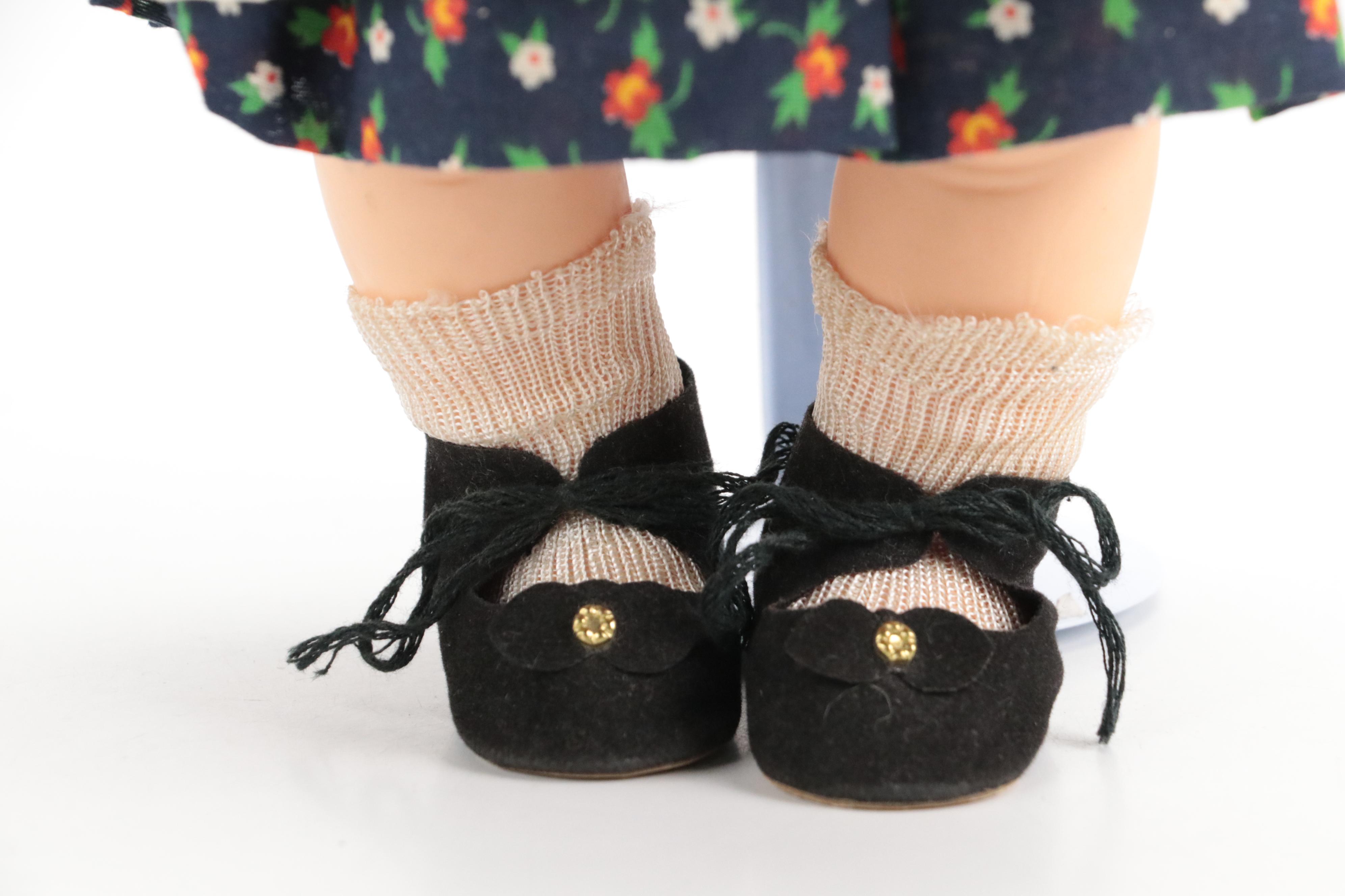 Mattel Doll with Roller Skates (1964) and Black-Haired Doll