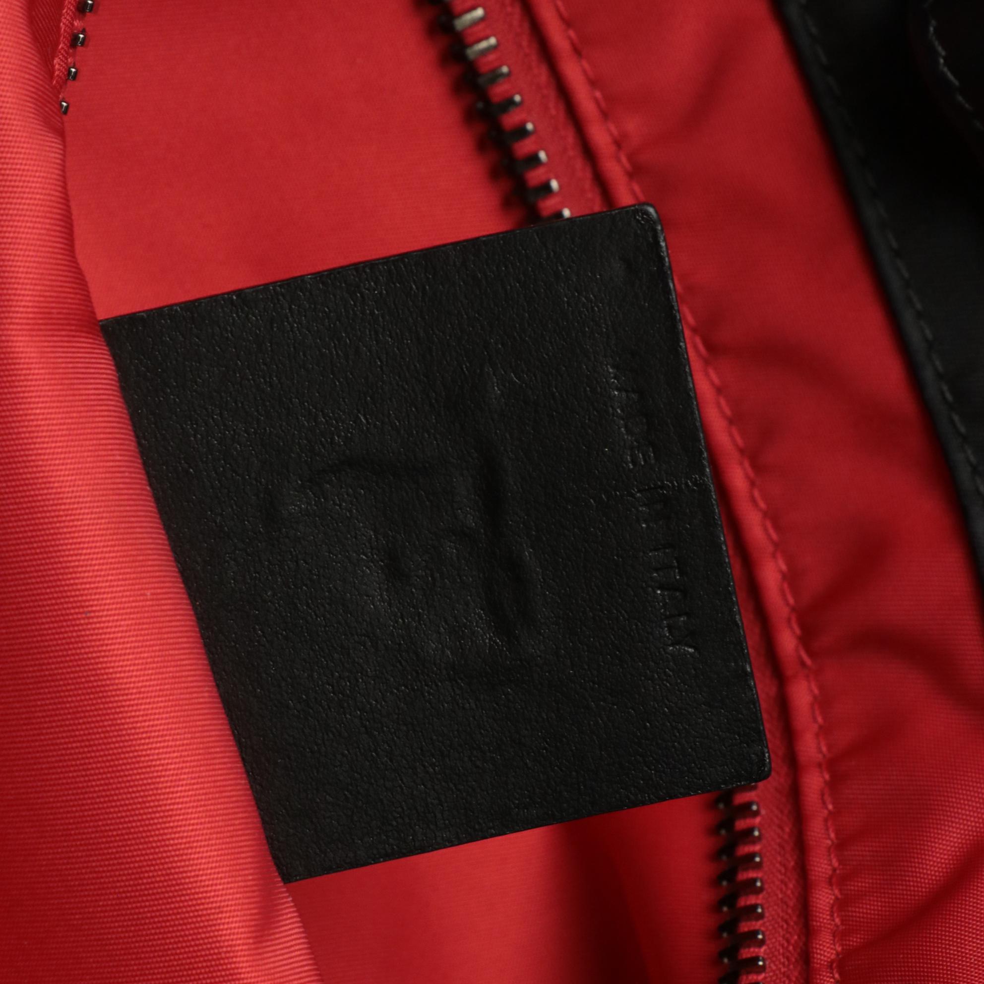 Christian Louboutin Black Nylon Kaloubi Drawstring Rucksack Tote