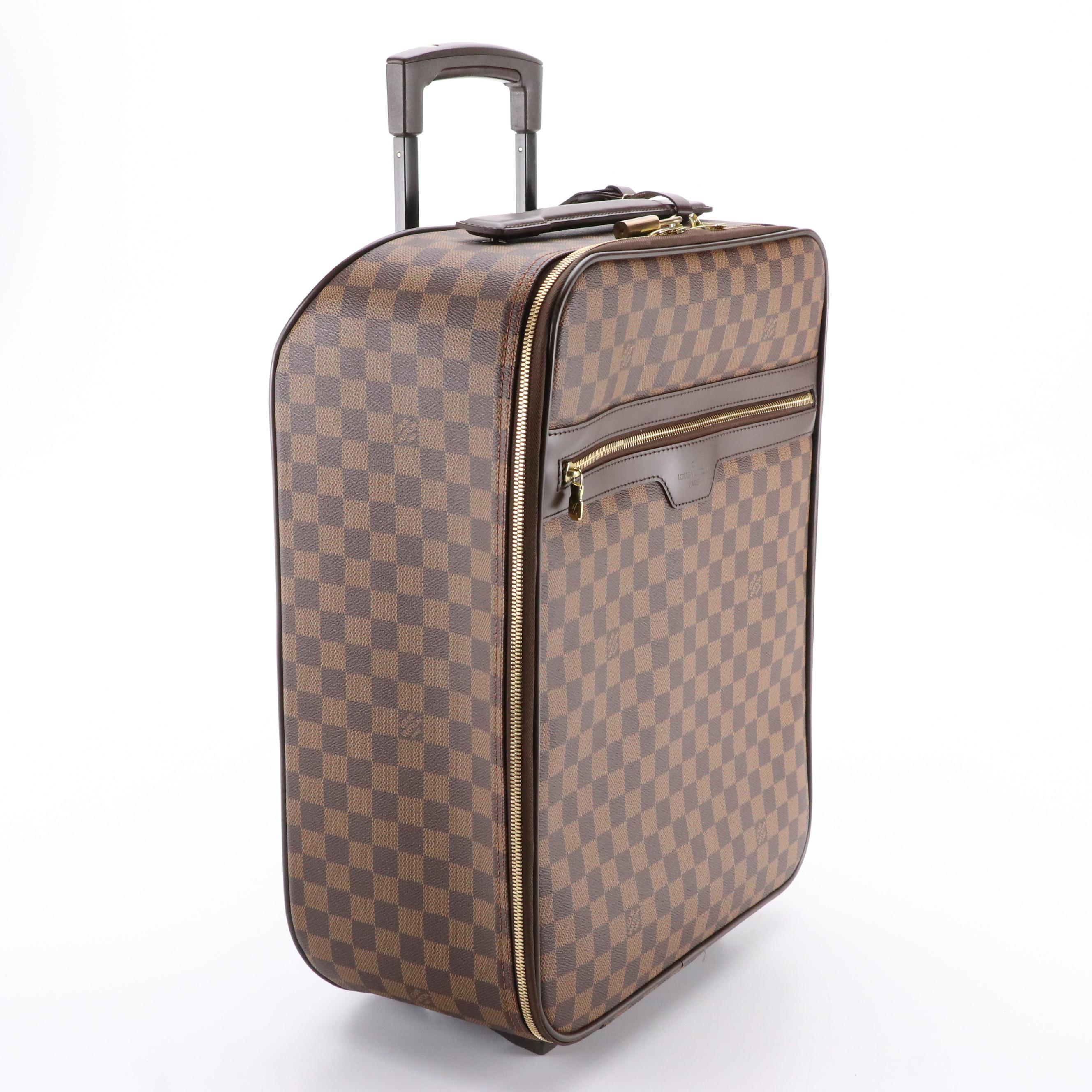 Louis Vuitton Pégase 50 Wheeled Suitcase in Damier Ebene Canvas