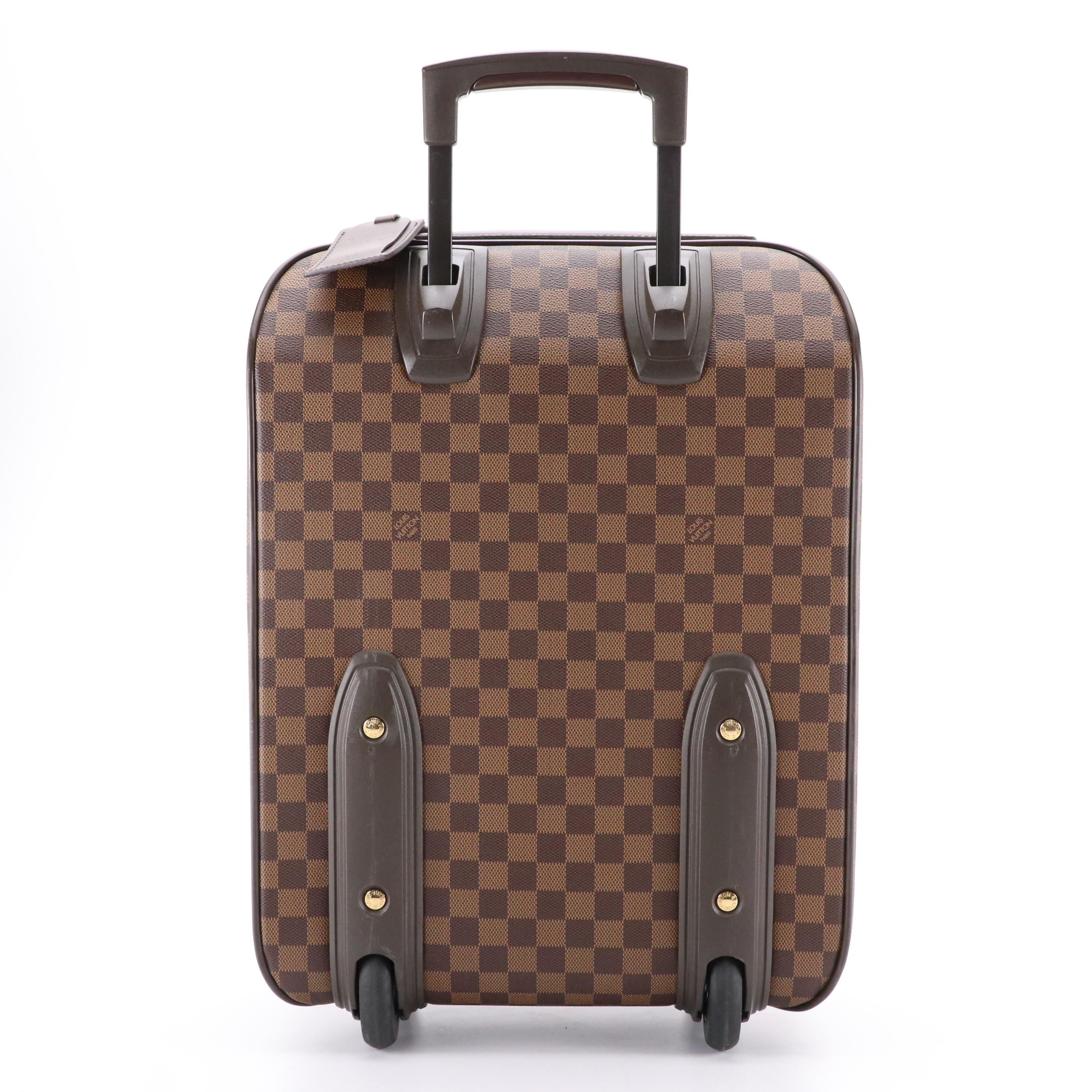 Louis Vuitton Pégase 50 Wheeled Suitcase in Damier Ebene Canvas