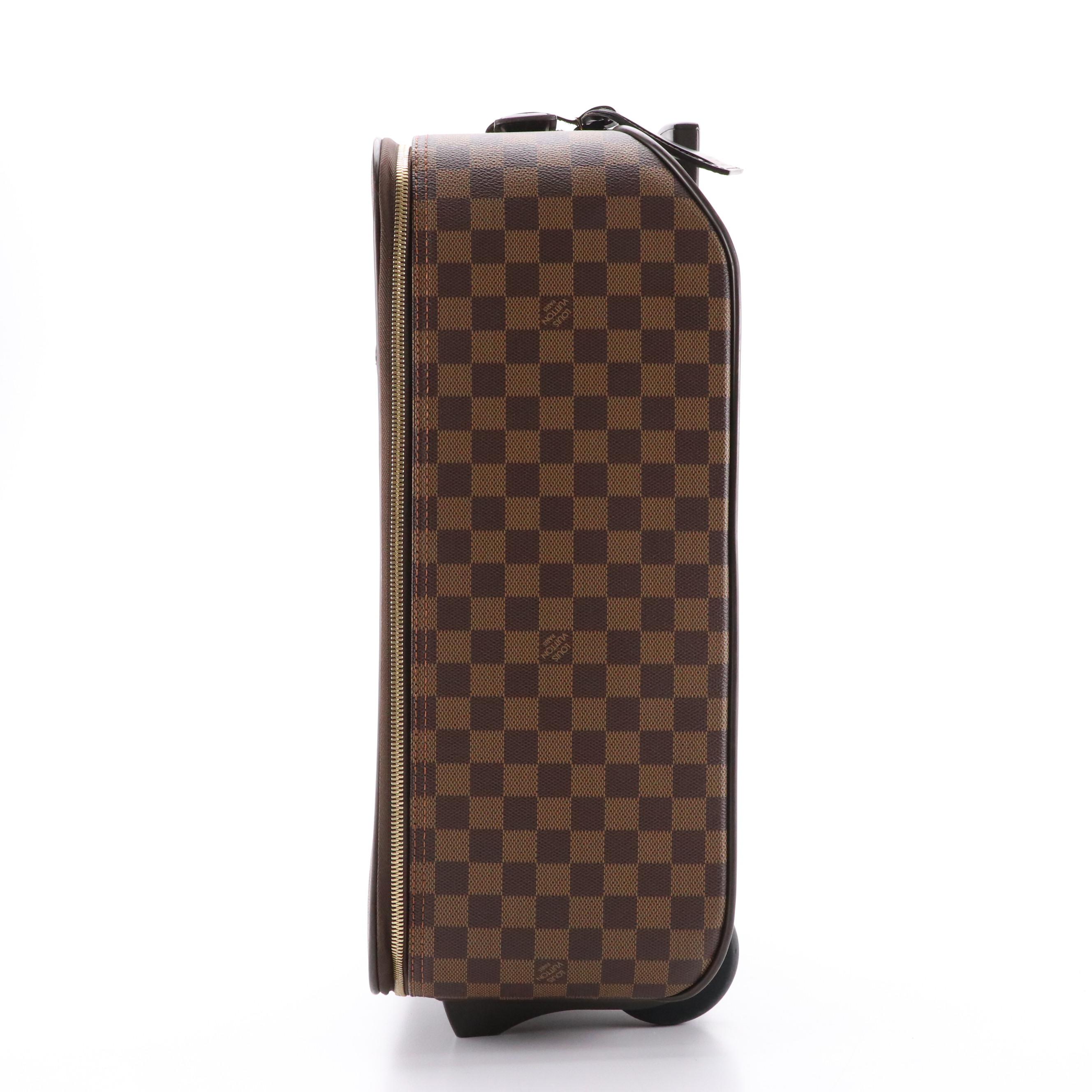 Louis Vuitton Pégase 50 Wheeled Suitcase in Damier Ebene Canvas