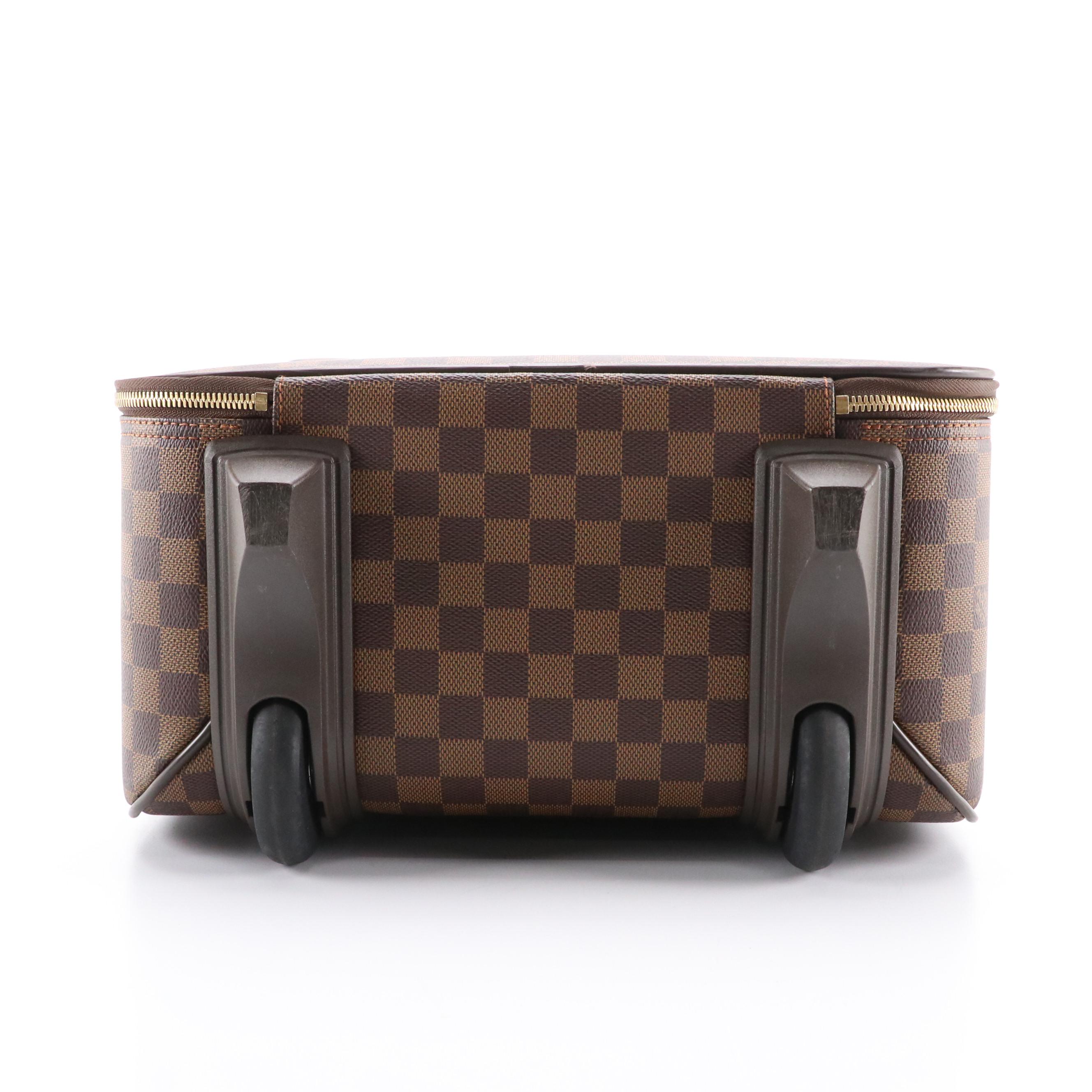 Louis Vuitton Pégase 50 Wheeled Suitcase in Damier Ebene Canvas