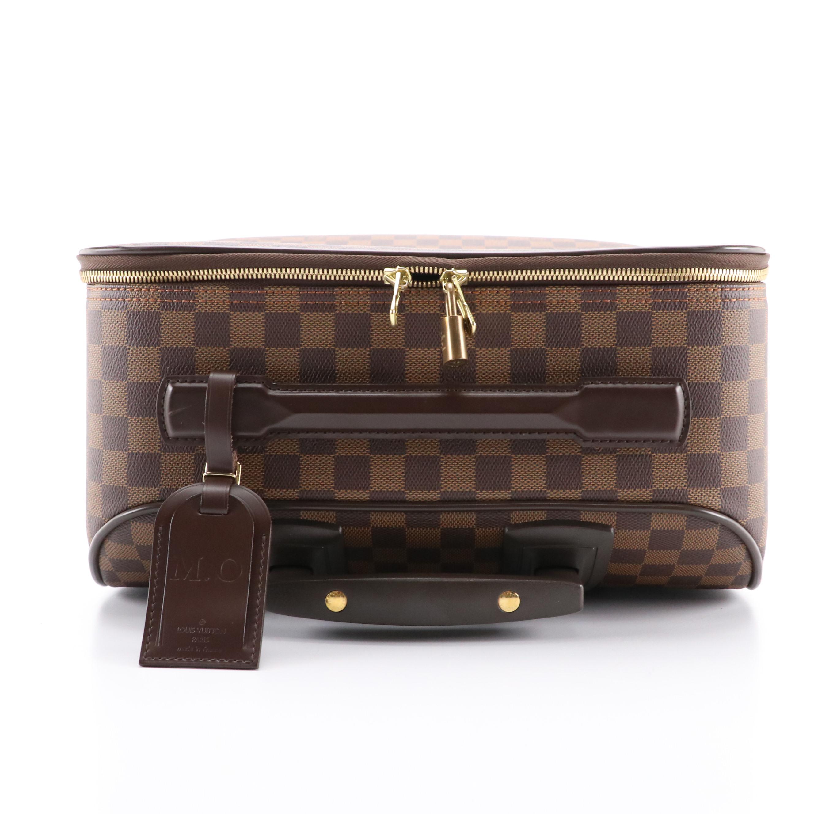 Louis Vuitton Pégase 50 Wheeled Suitcase in Damier Ebene Canvas