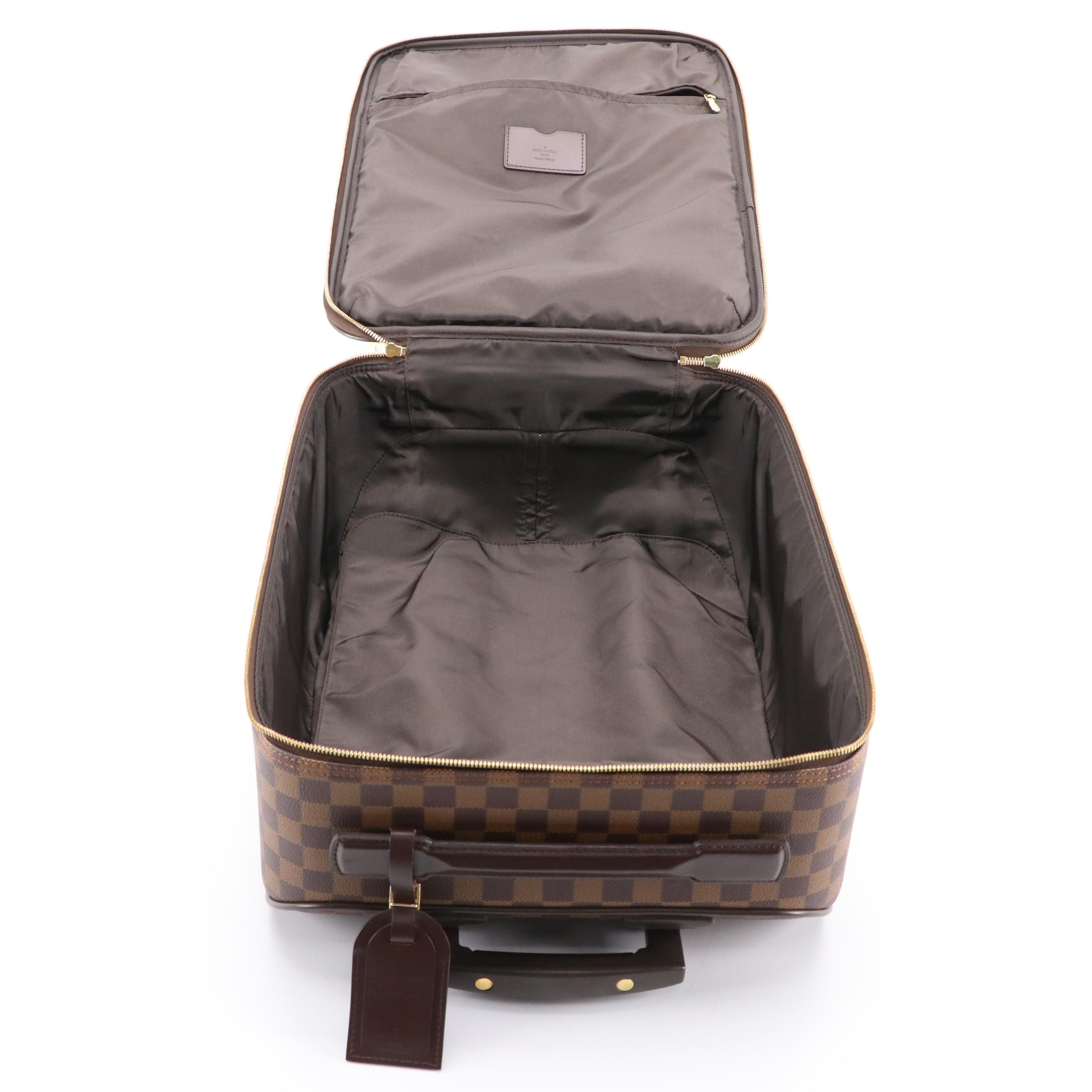 Louis Vuitton Pégase 50 Wheeled Suitcase in Damier Ebene Canvas