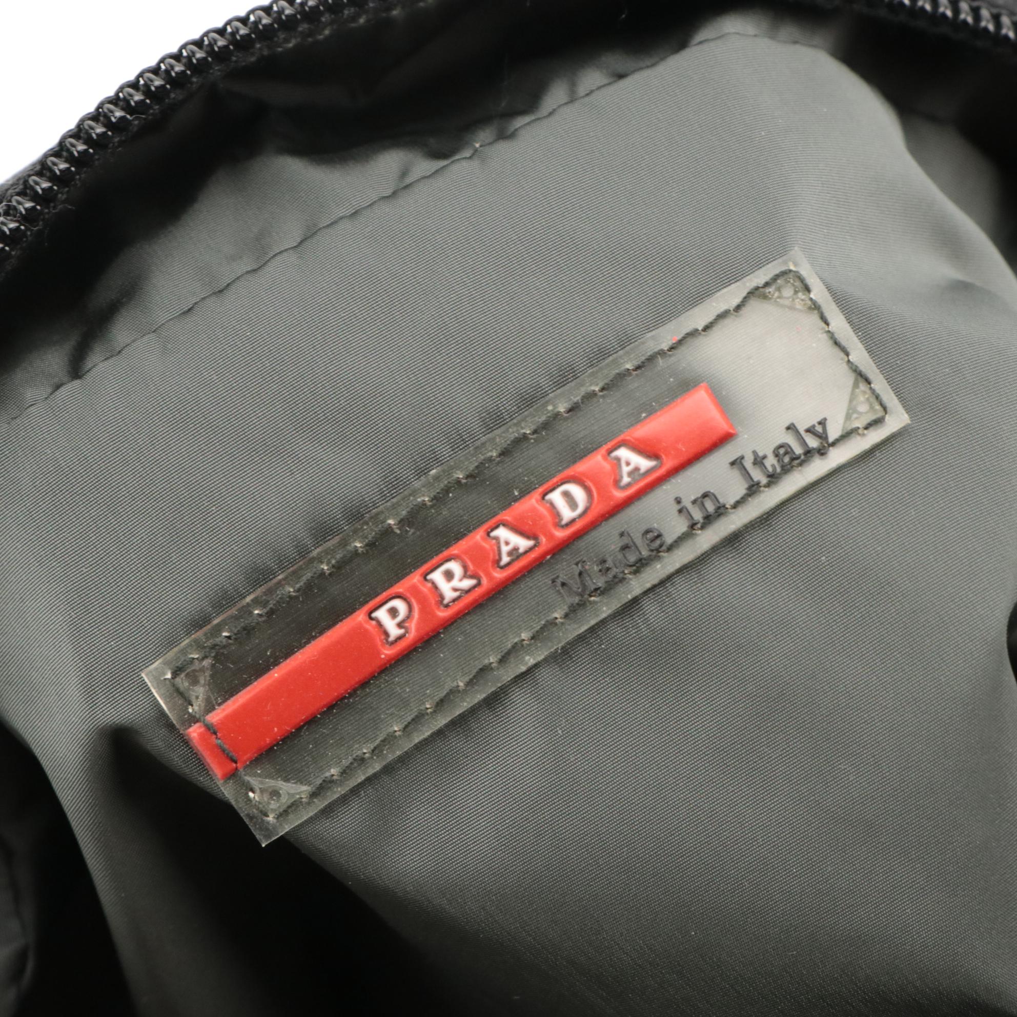 Prada Sport Black Nylon Cosmetic Zip Pouch