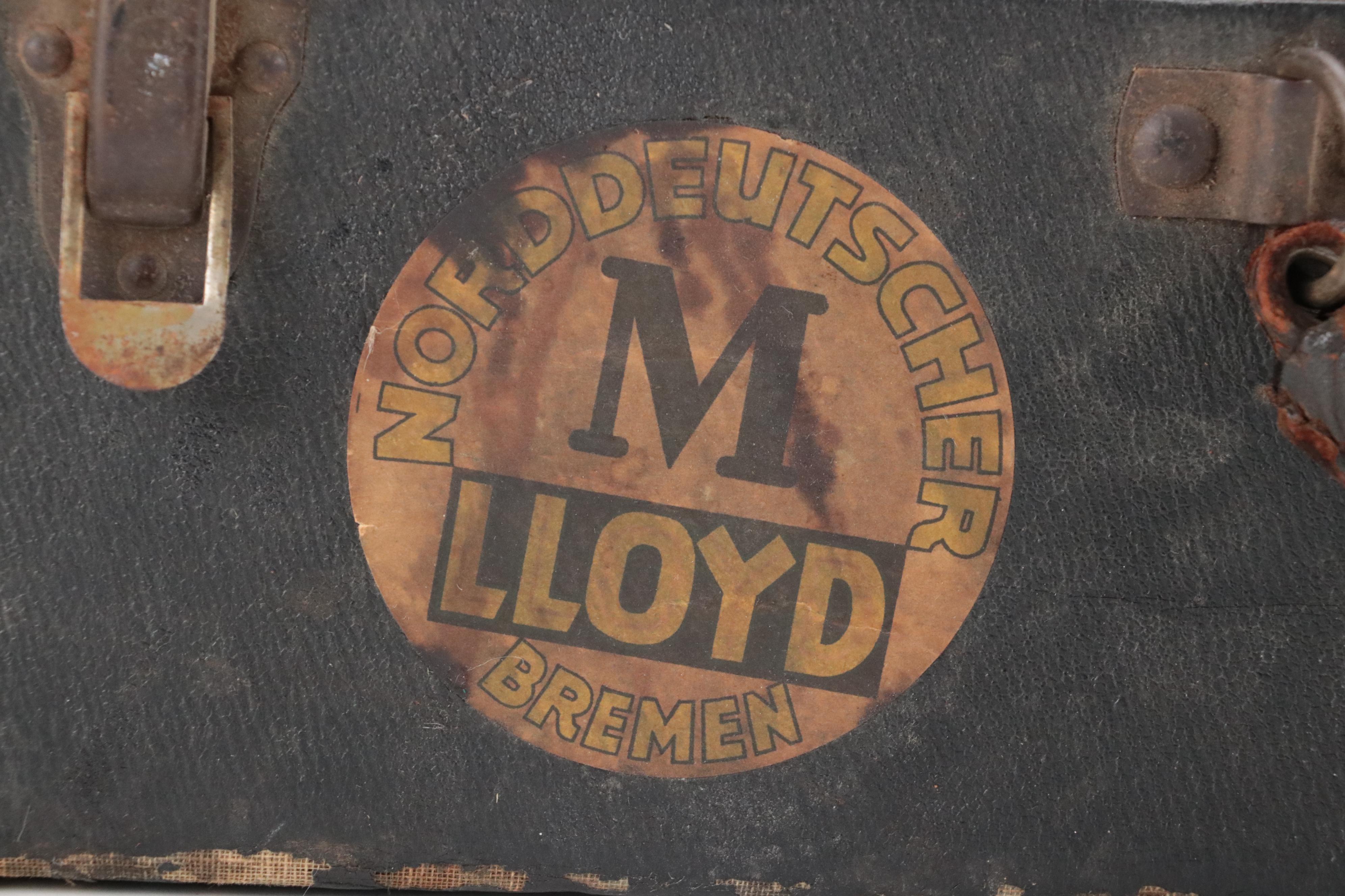 Leather Suitcase Containing Picnic Supplies, Mid-20th Century