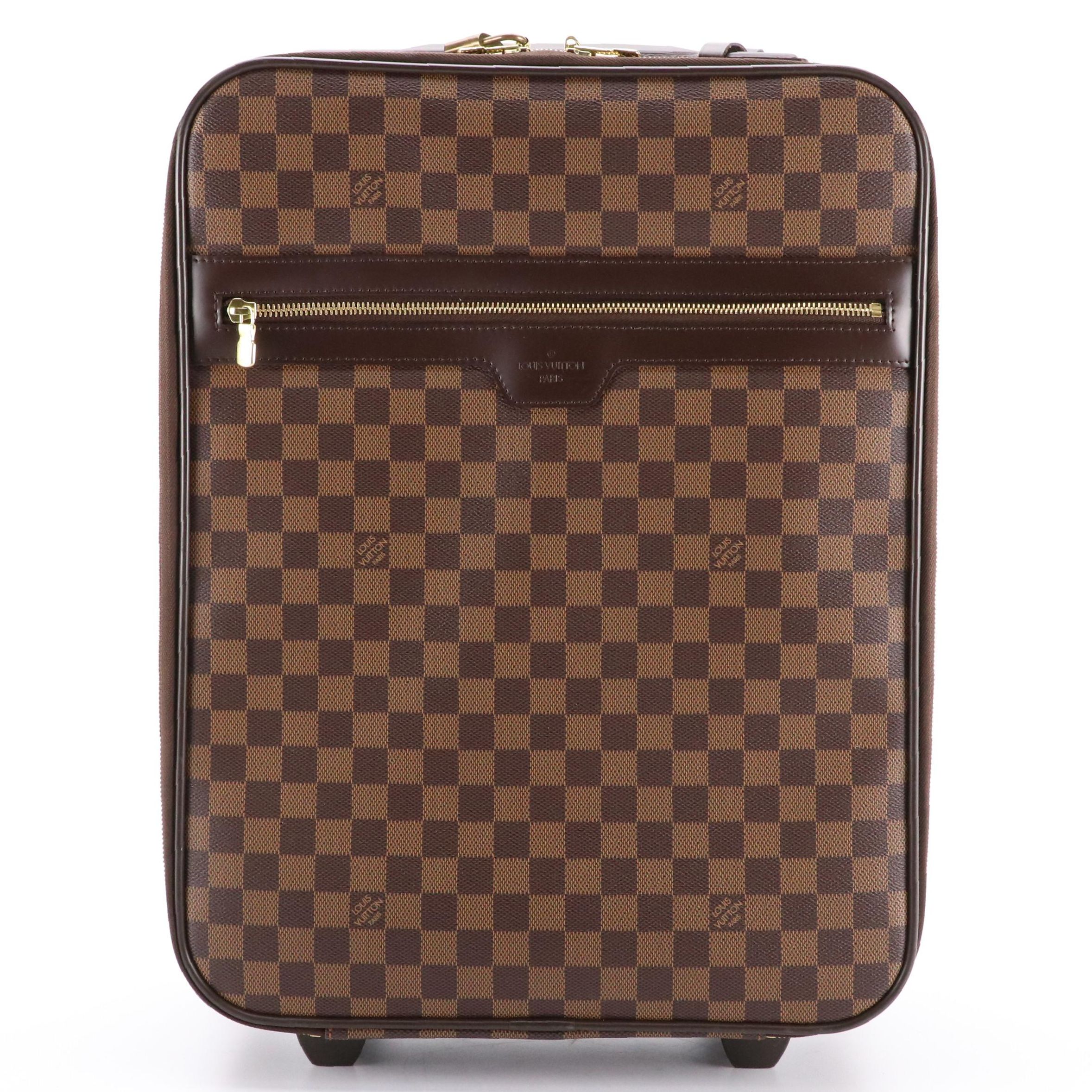 Louis Vuitton Pégase 50 Wheeled Suitcase in Damier Ebene Canvas