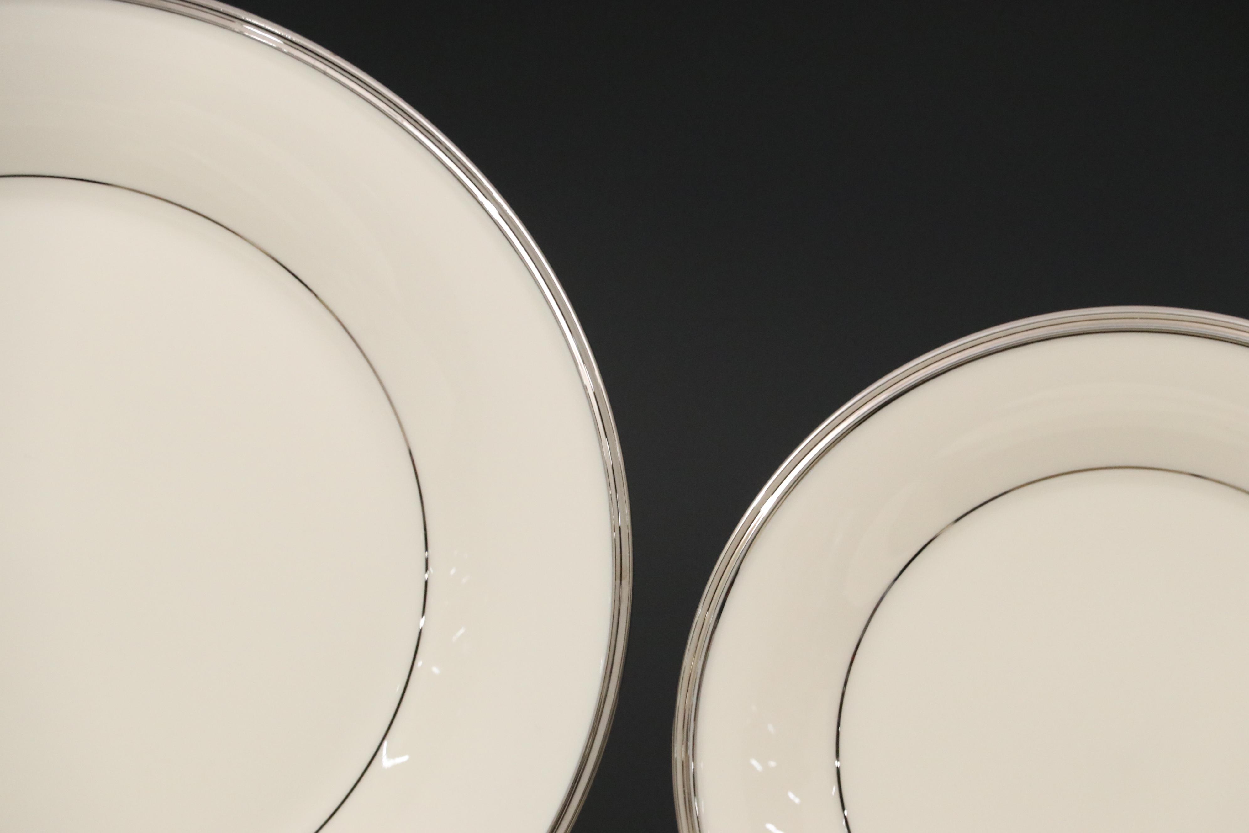 Lenox "Solitaire" Porcelain Dinner Plates, Saucers and More