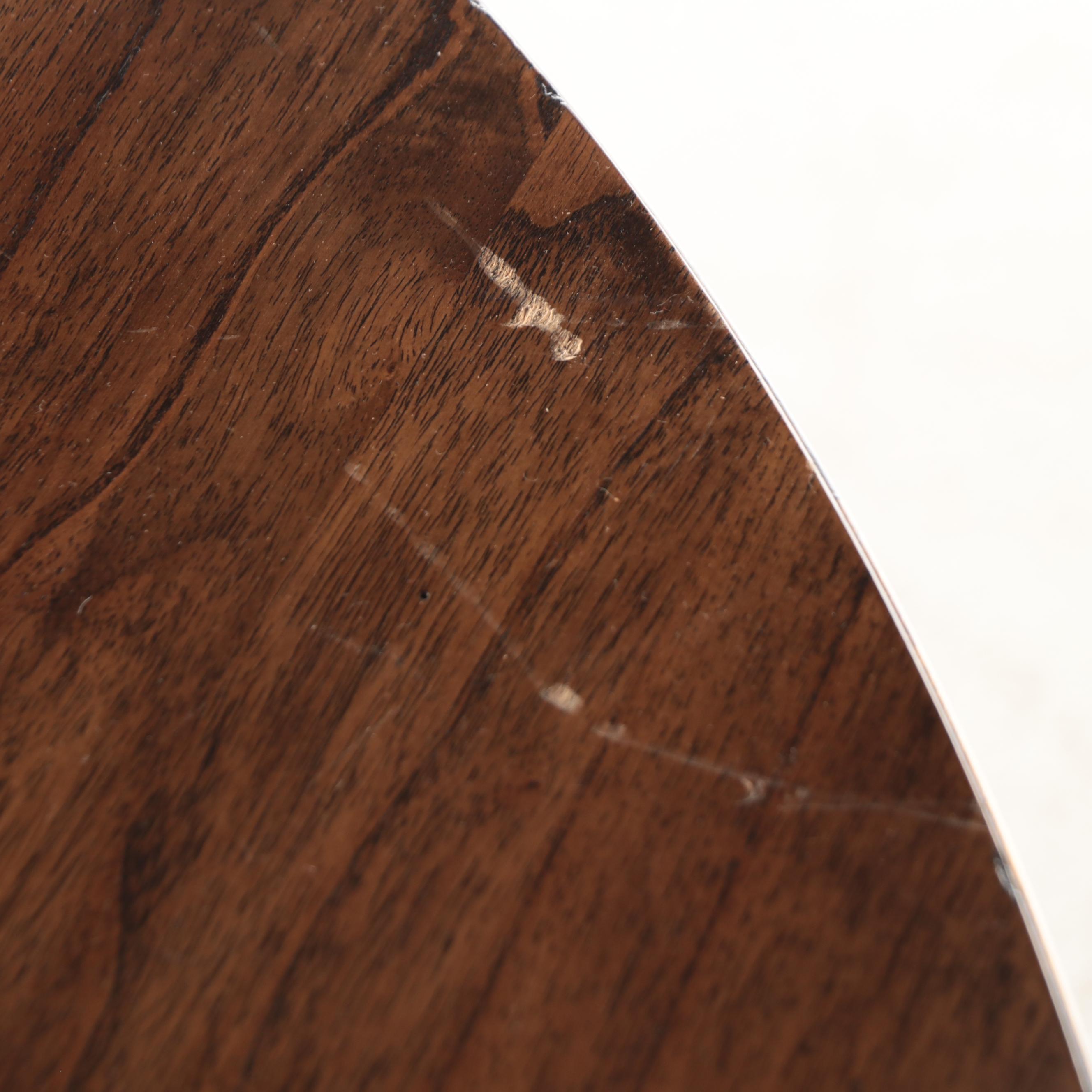 Ethan Allen "Gilcrest" Round Dining Table with Custom Upholstered Dining Chairs