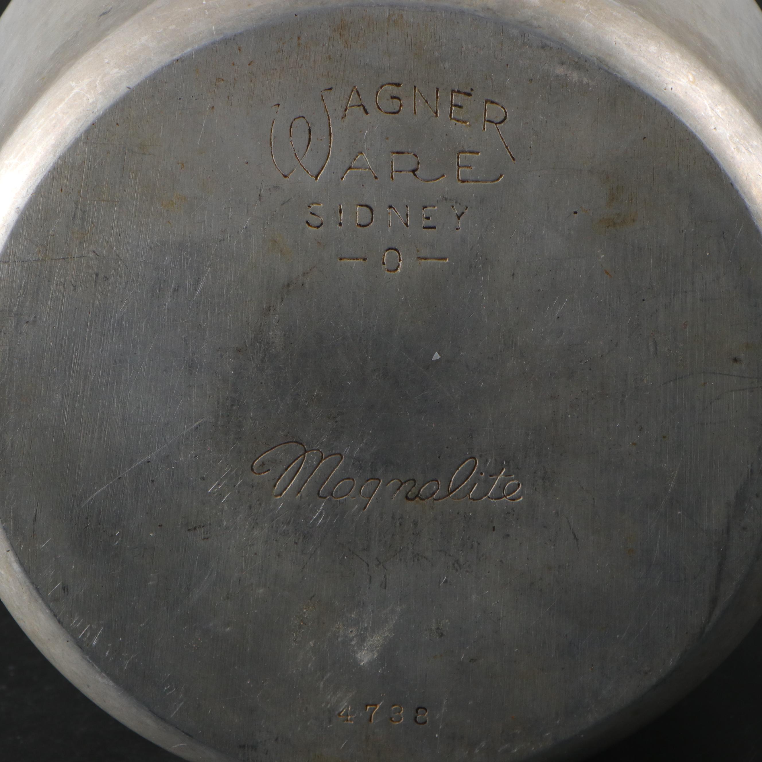 Wagner Ware Magnalite Aluminum Pots with Roast and Bake Pan, 1960s