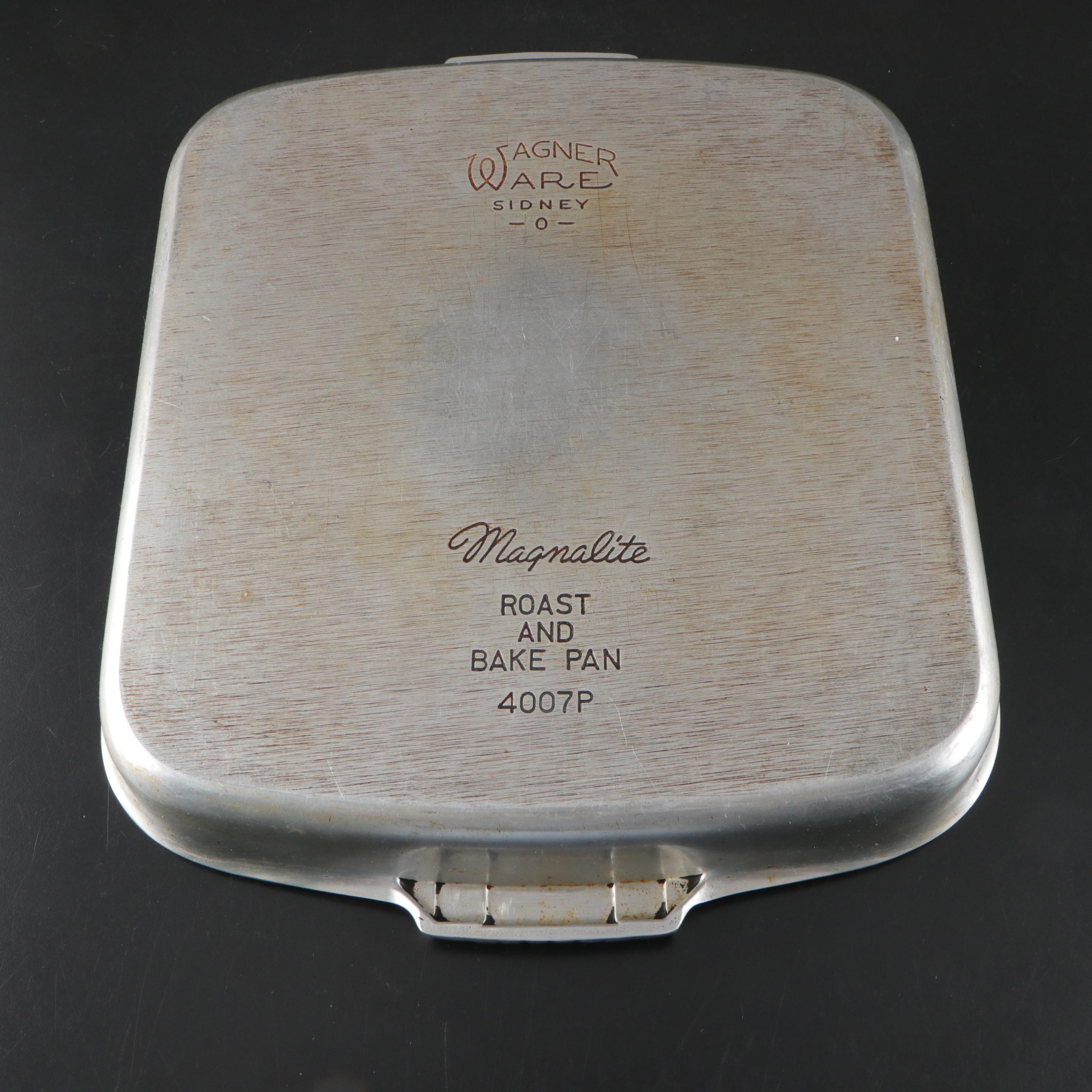 Wagner Ware Magnalite Aluminum Pots with Roast and Bake Pan, 1960s