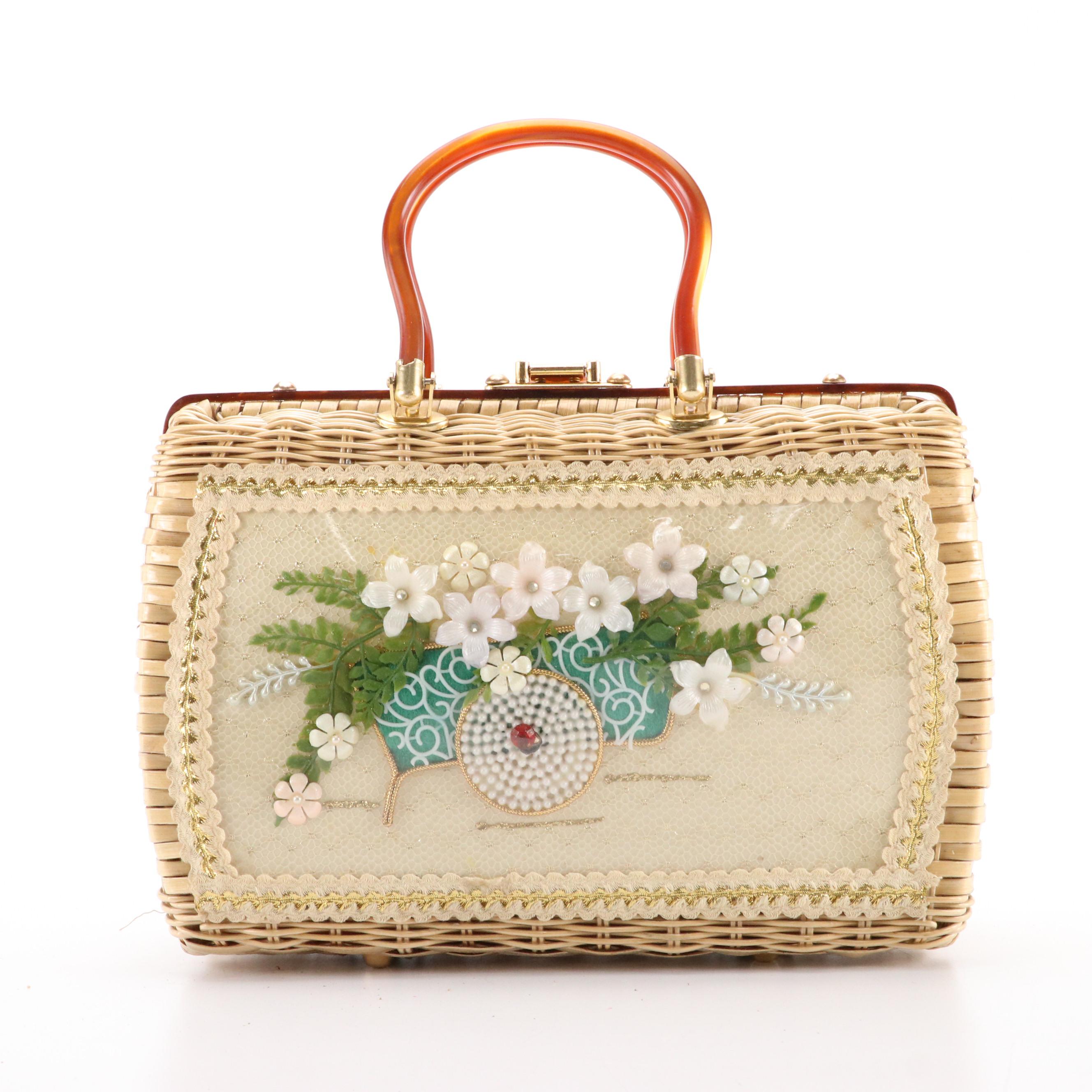 Princess Charming by Atlas and Ritter Wicker Purses with Esprit Woven Fiber Bag