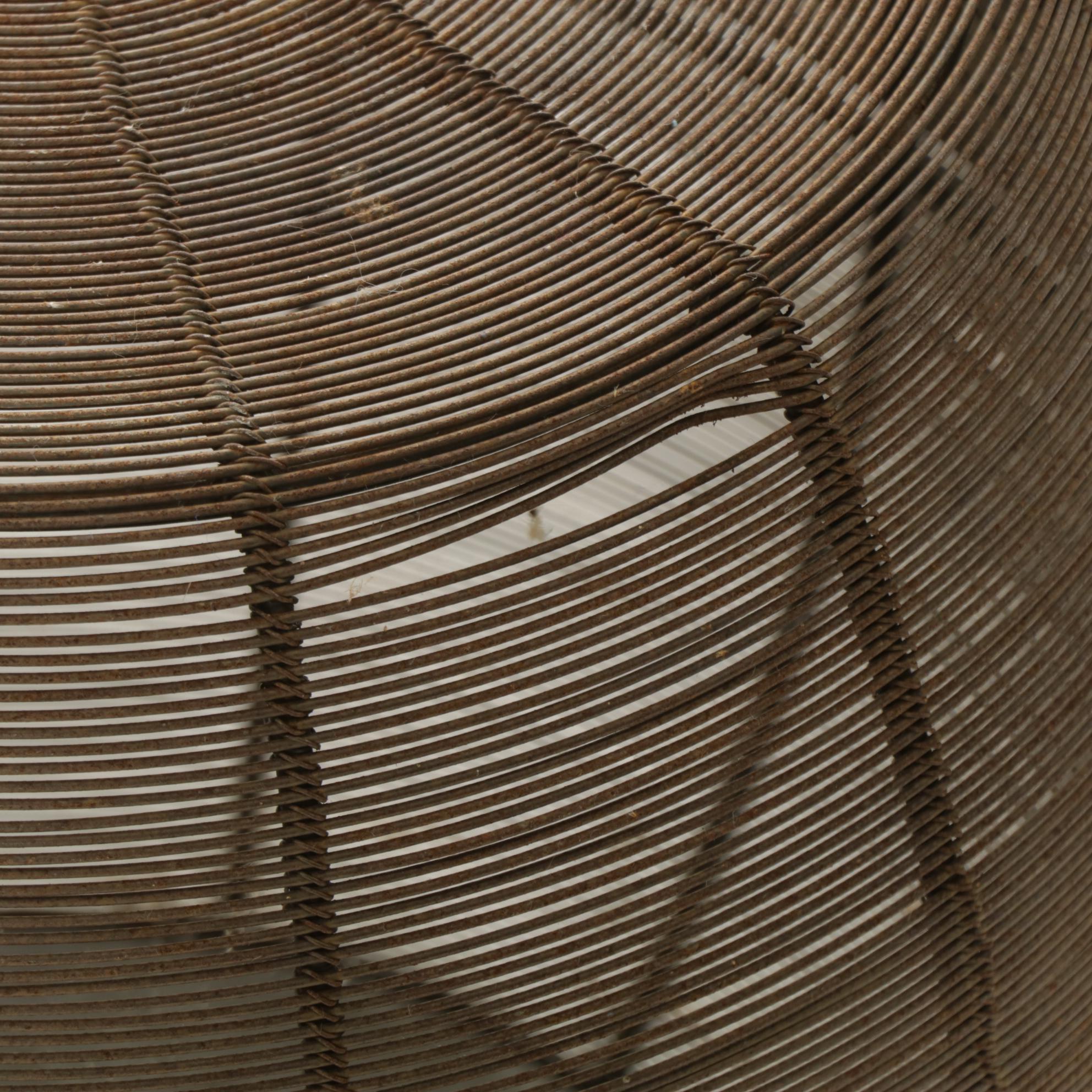 Wire Mesh Patio Table and Ottoman