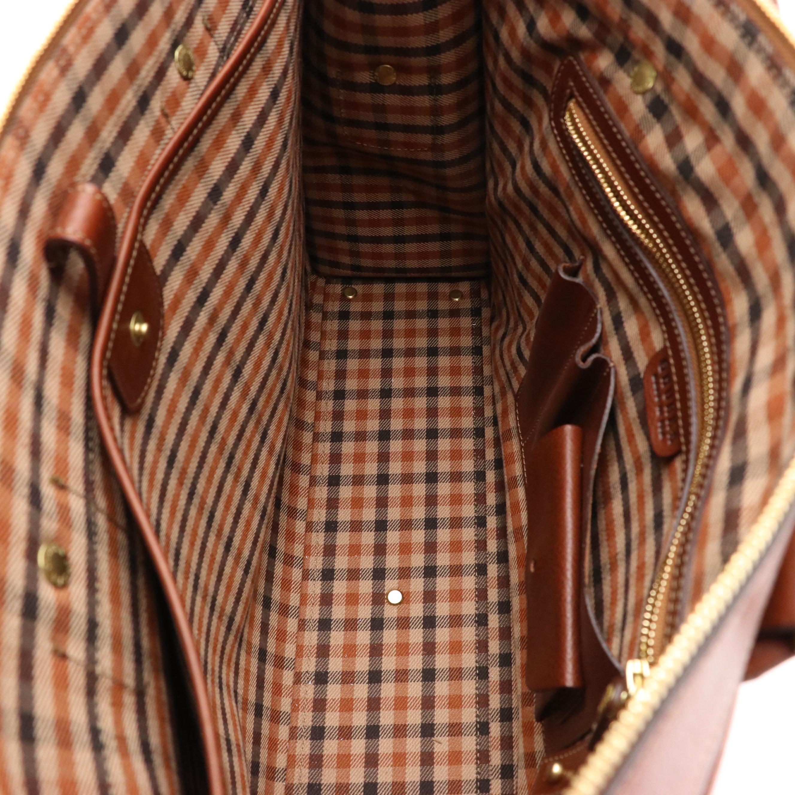 Ghurka Nº17 Satchel Briefcase Bag in Chestnut Brown Grained Leather