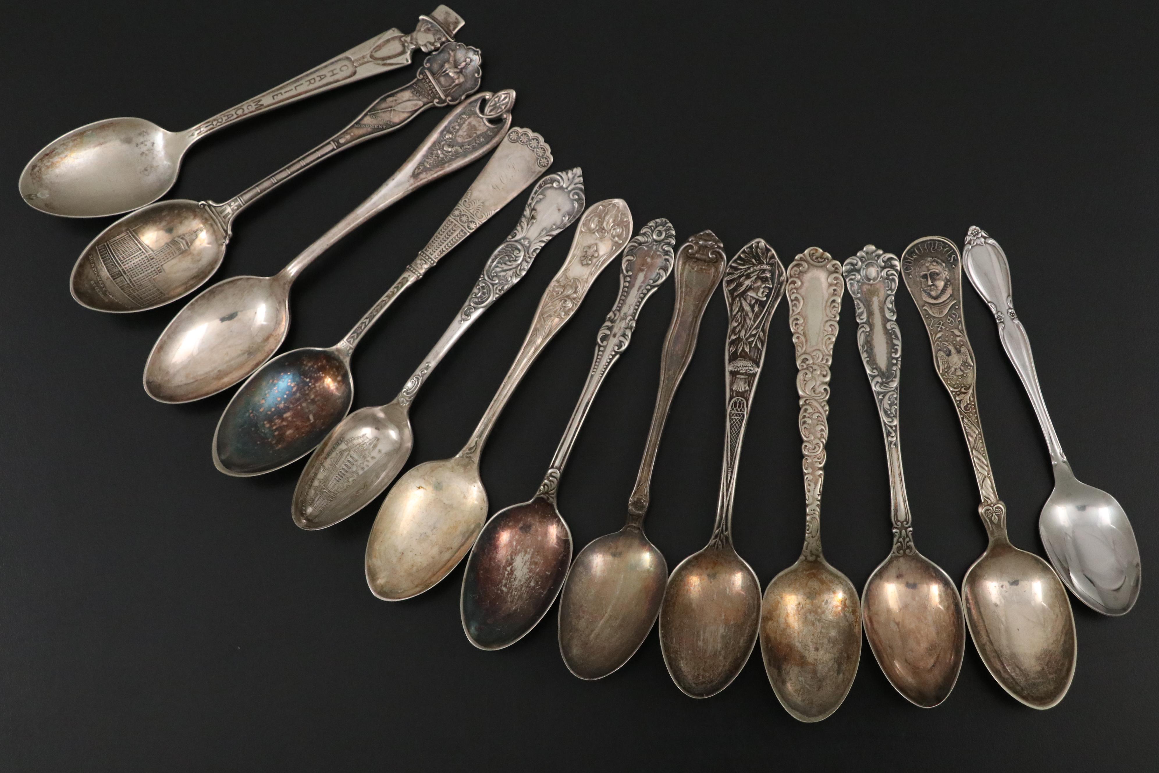 Wm. Rogers and Other Silver Plate Flatware with Display Case