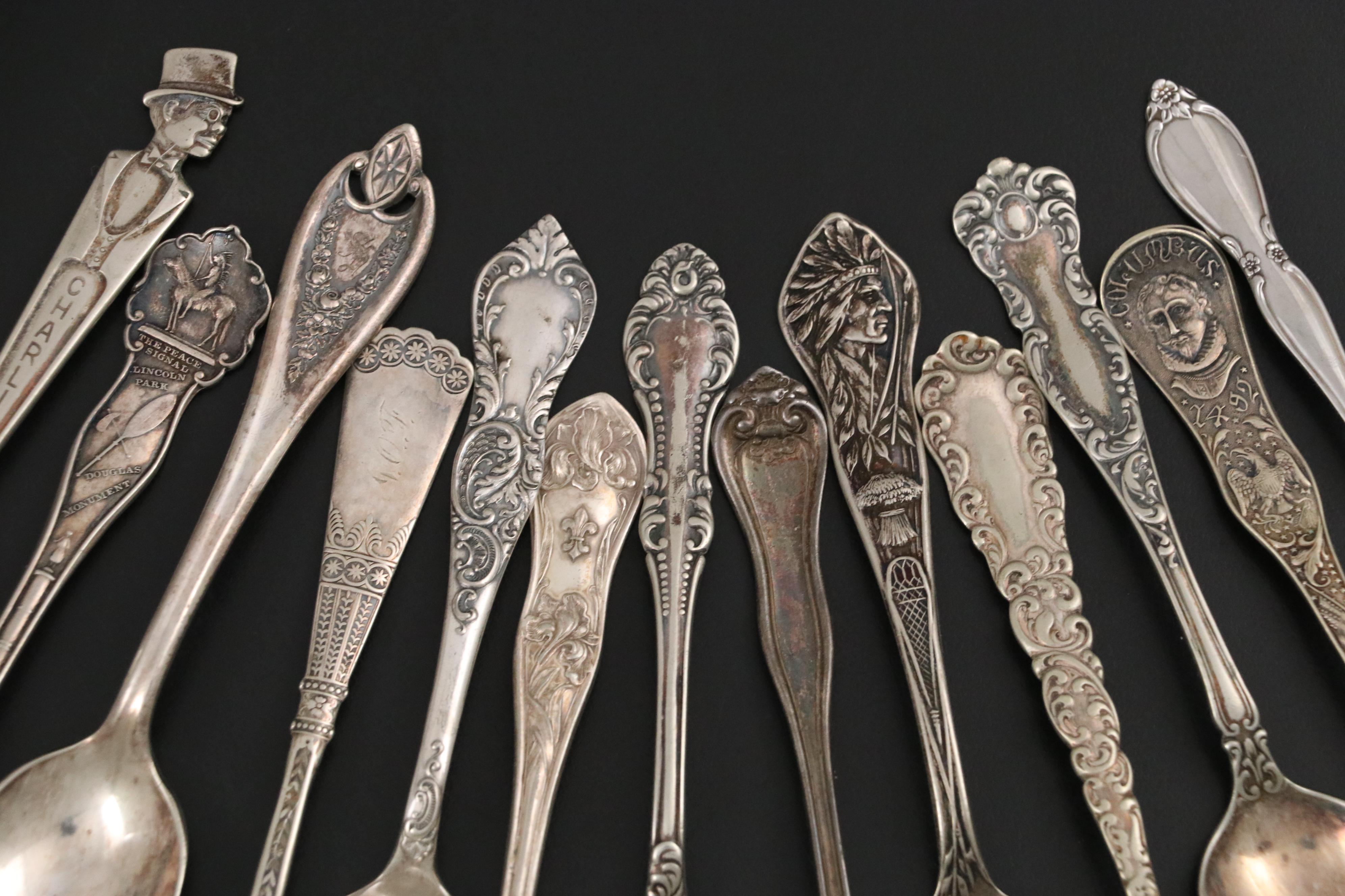 Wm. Rogers and Other Silver Plate Flatware with Display Case