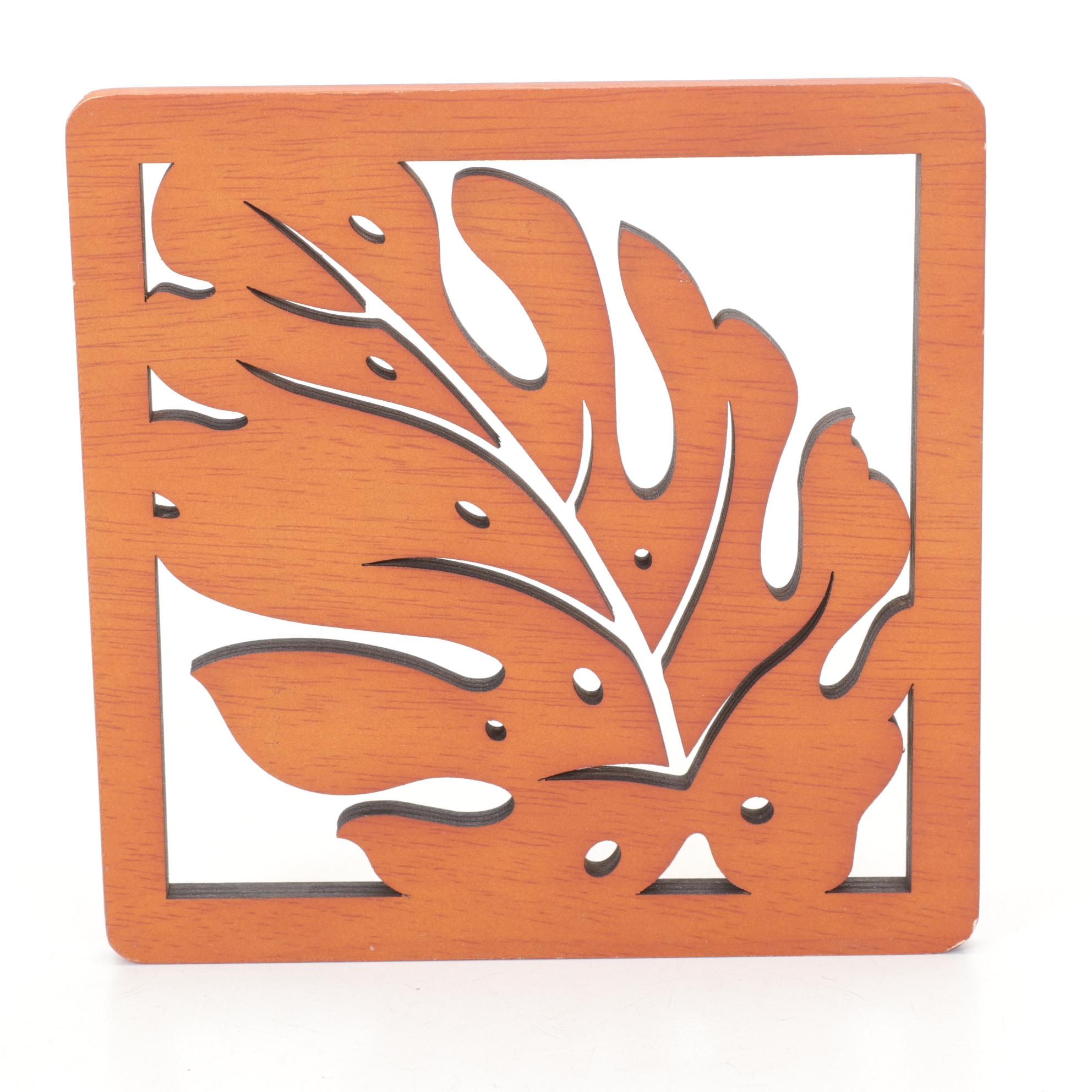 Woven Basket, Stone Coasters and Other Wooden Decor