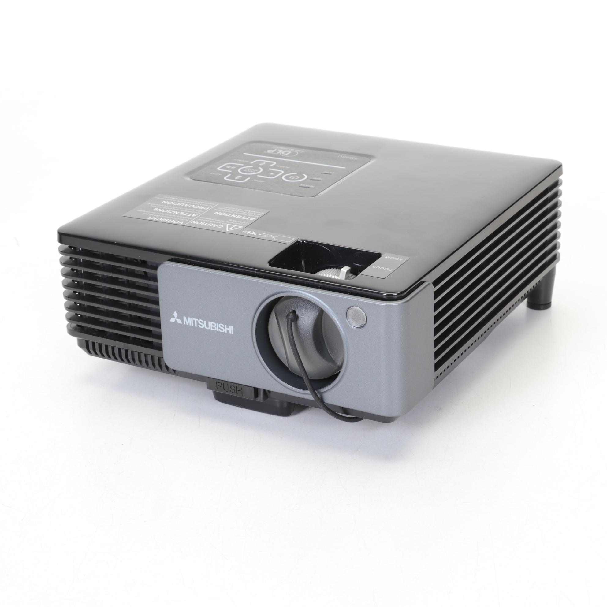 Mitsubishi Portable Projector with Sony Headphones and Other Accessories