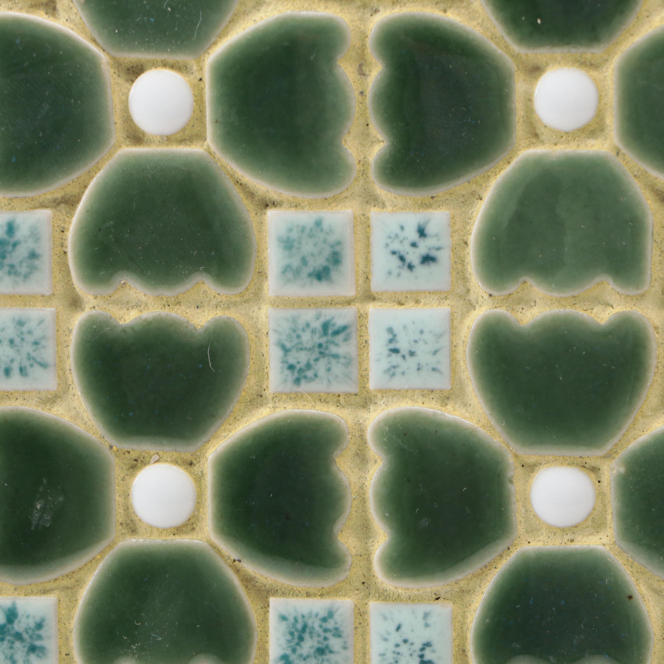 Danish Modern Tile Wall Hanging Candle Sconces, Mid to Late 20th Century