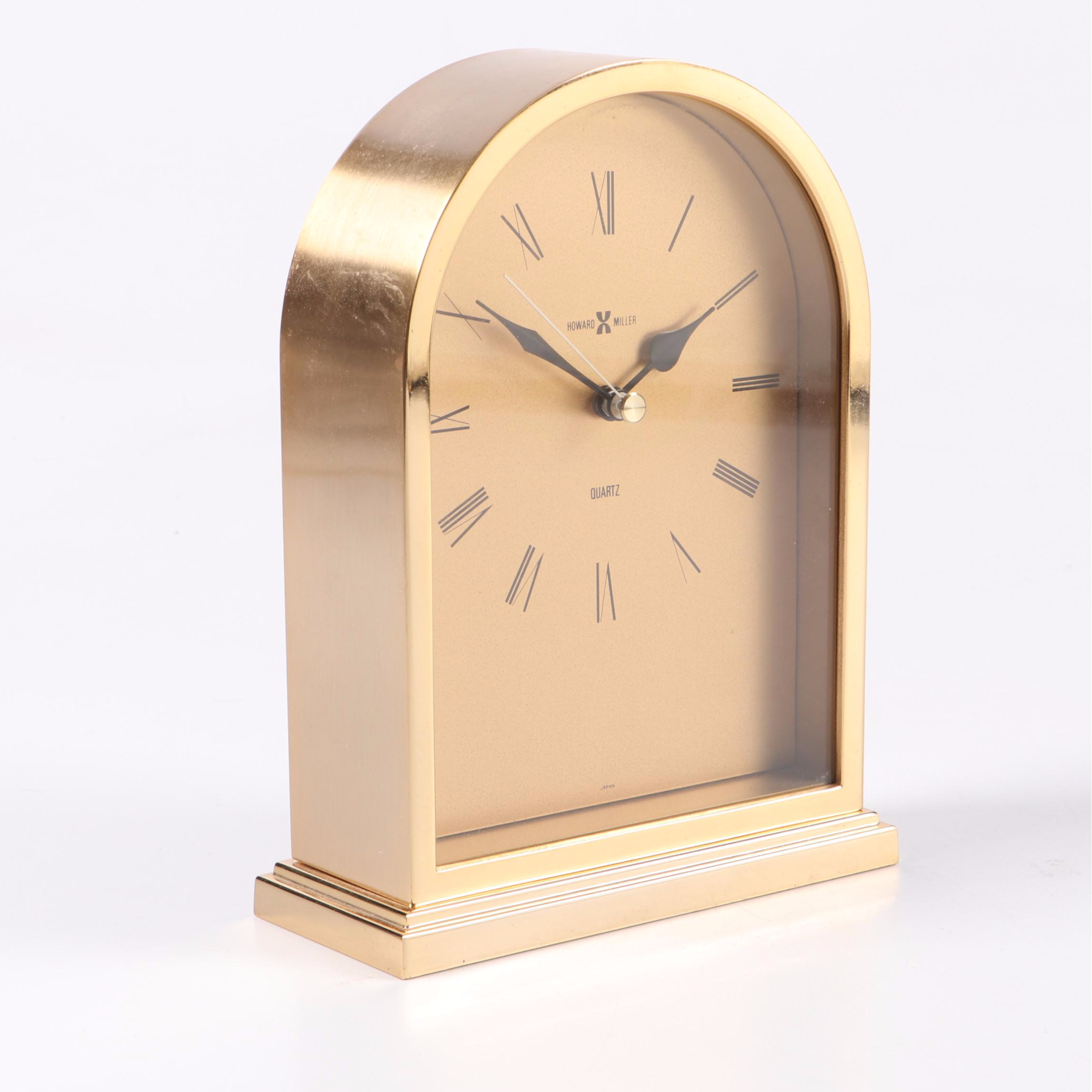 Howard Miller Brass Mantel Clock