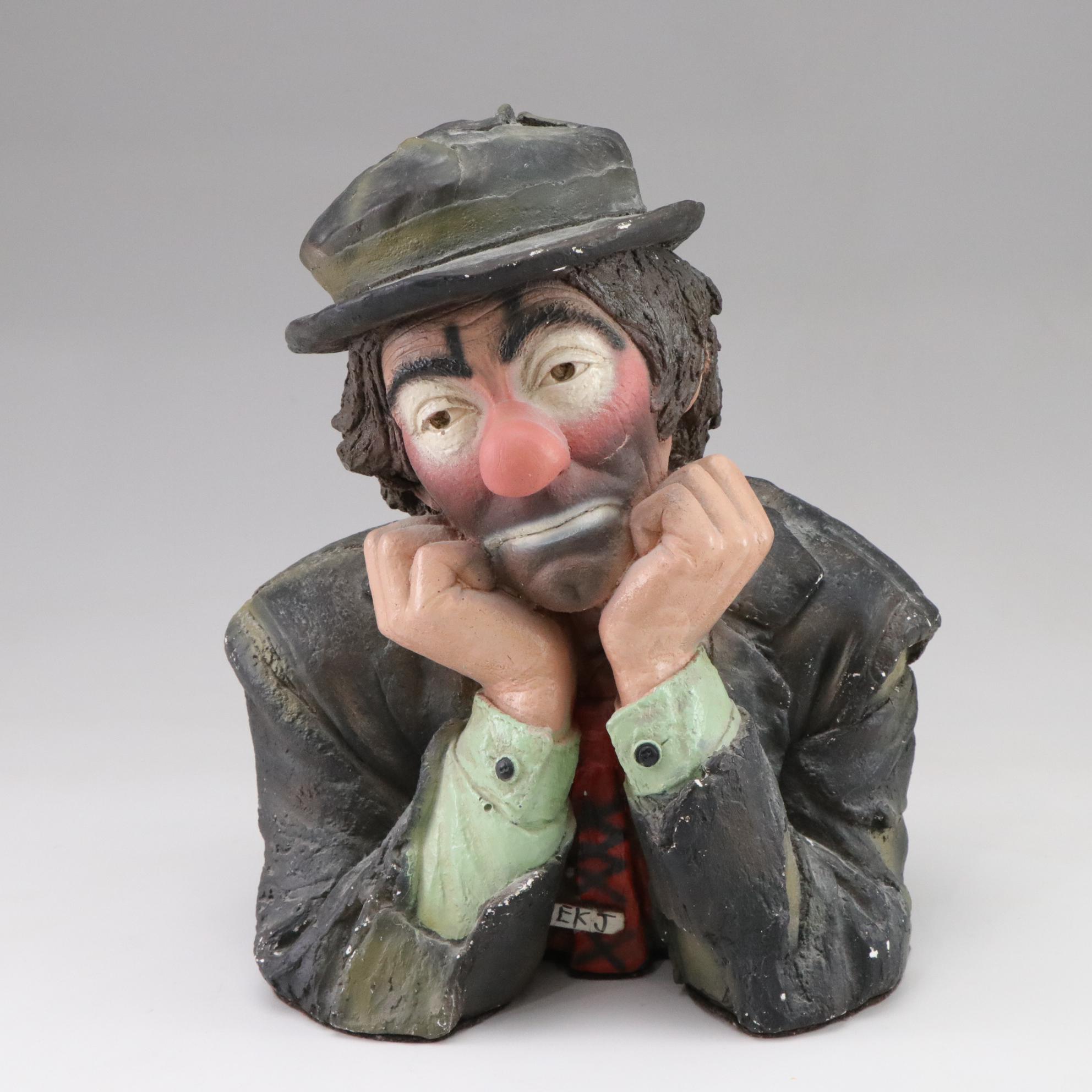 Emmett Kelly Jr. Bust, Snow Globe, and "The Putt" Statuette