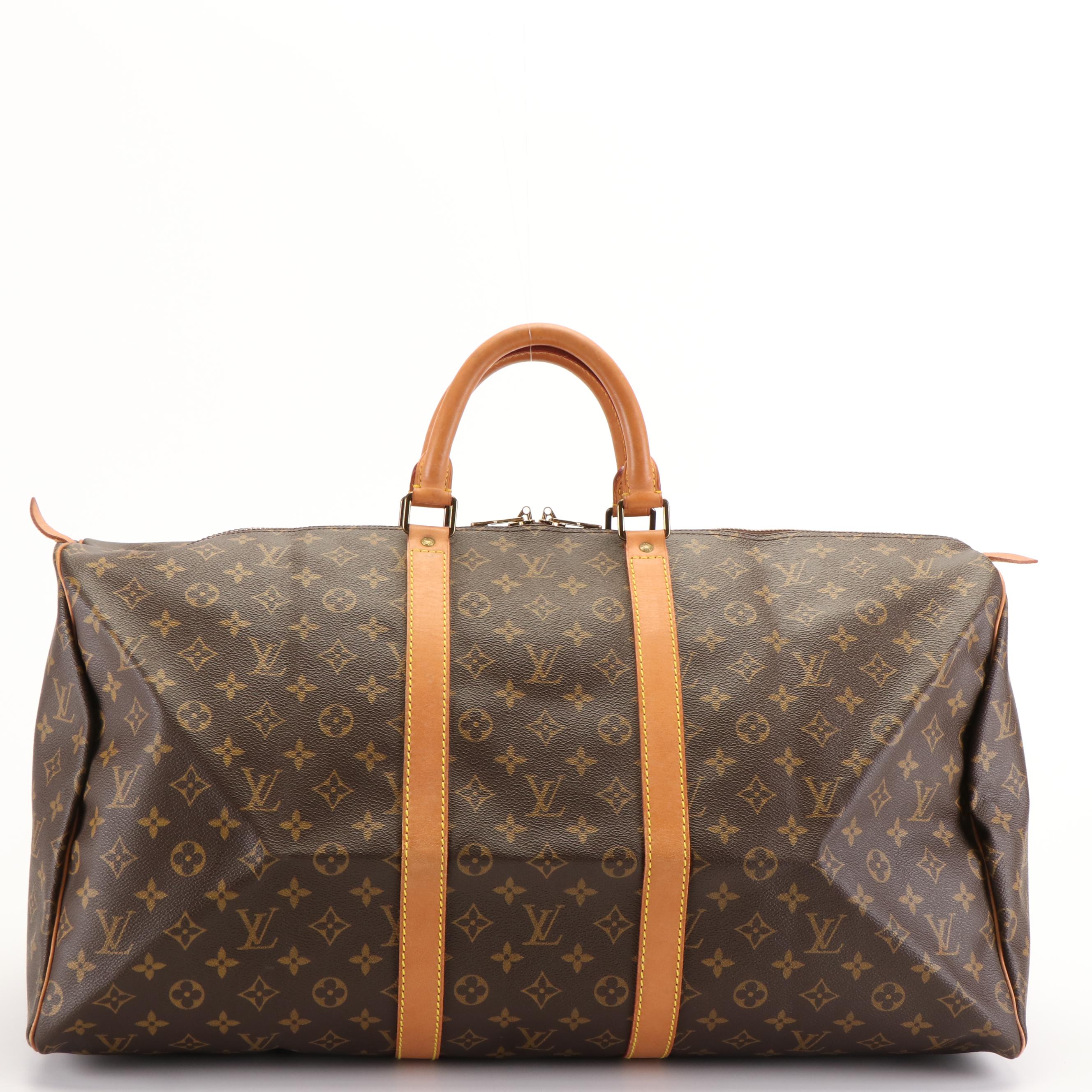 Louis Vuitton Keepall 55 Boston Bag in Monogram Coated Canvas