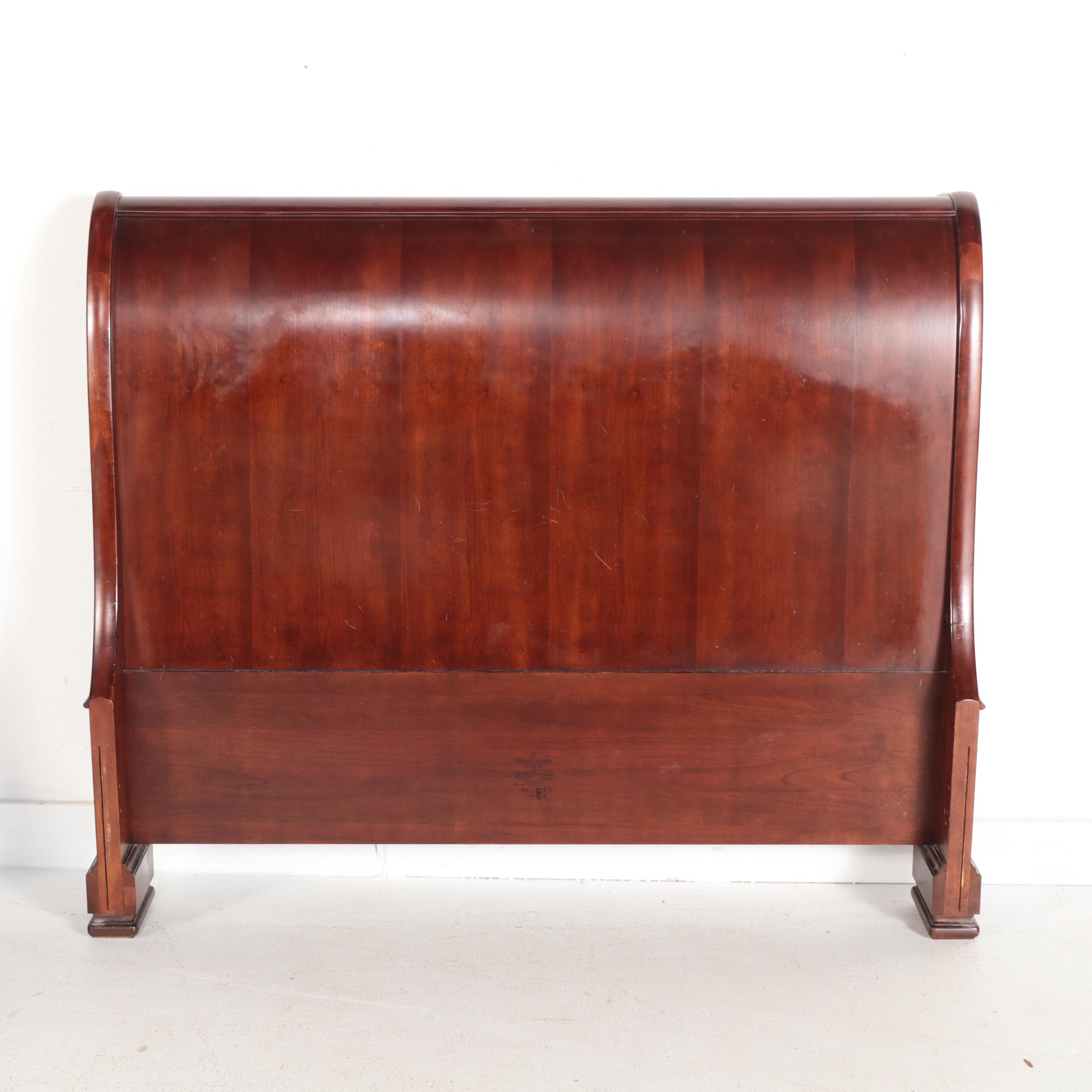 Pennsylvania House Louis Philippe Style Cherry Queen Sleigh Bed & Nightstand