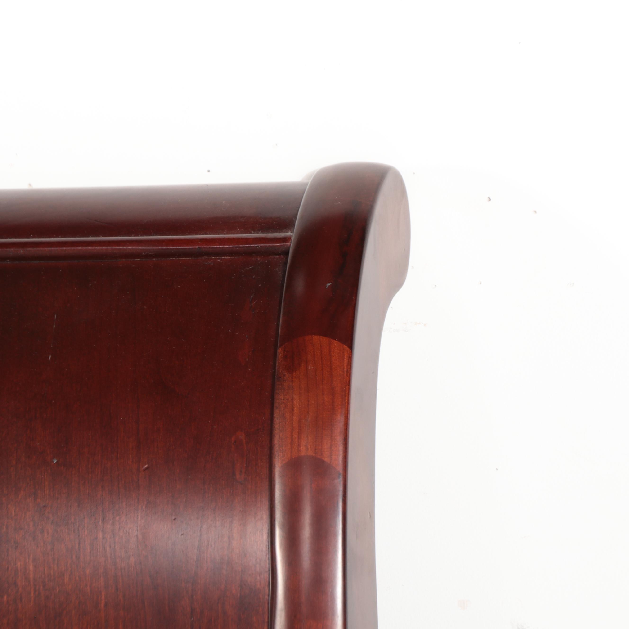 Pennsylvania House Louis Philippe Style Cherry Queen Sleigh Bed & Nightstand