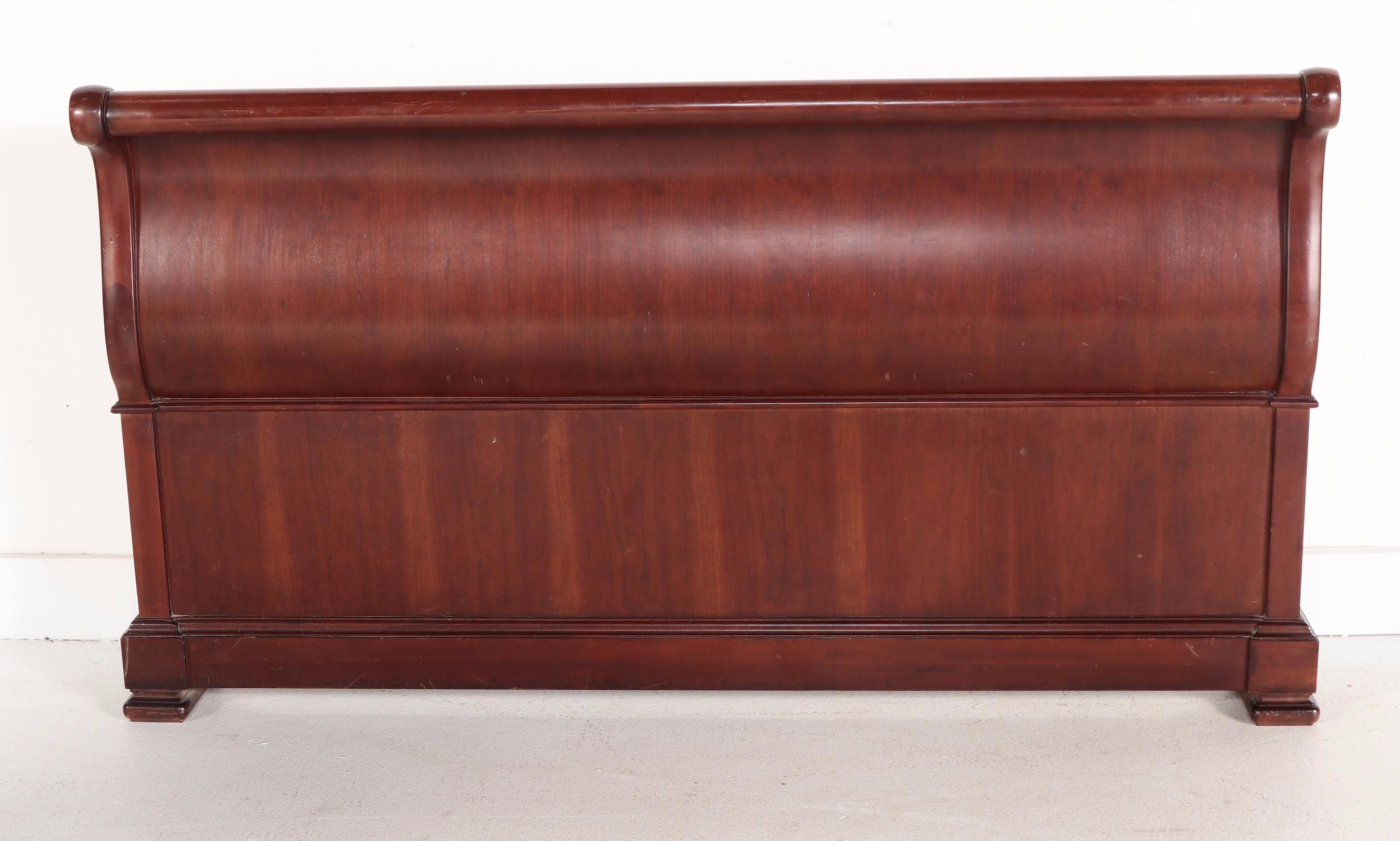 Pennsylvania House Louis Philippe Style Cherry Queen Sleigh Bed & Nightstand