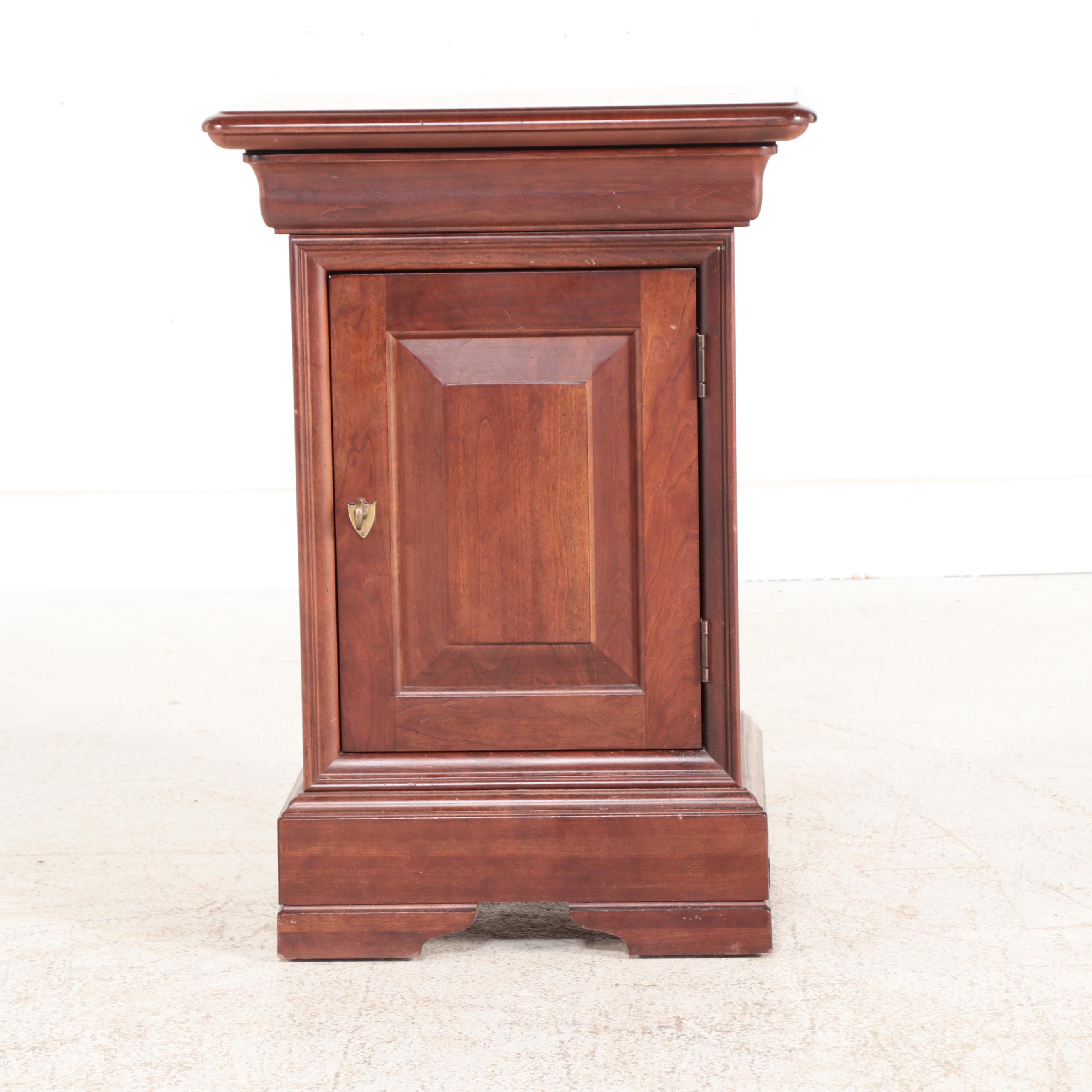 Pennsylvania House Louis Philippe Style Cherry Queen Sleigh Bed & Nightstand