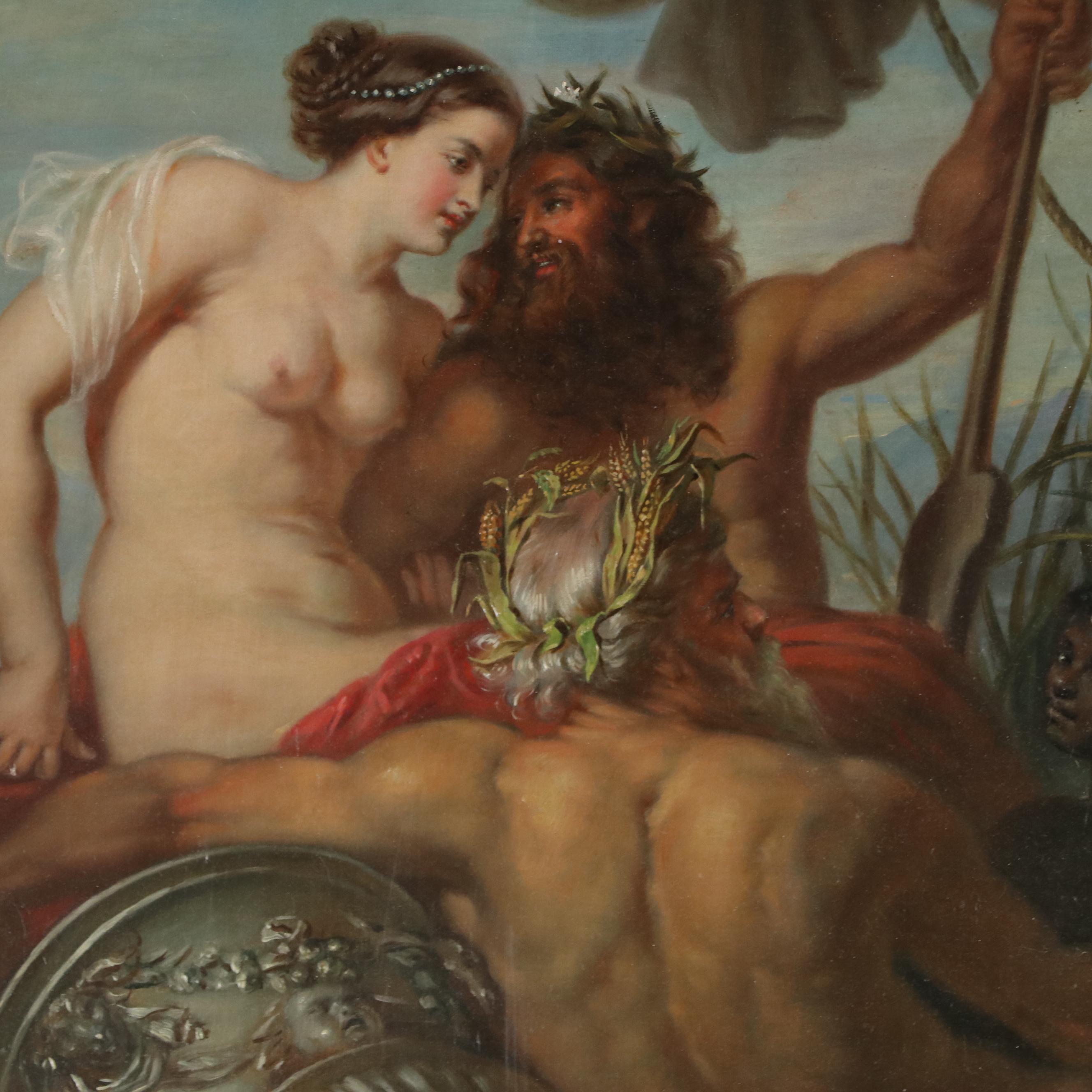 Oil Painting After Peter Paul Rubens "The Four Continents"