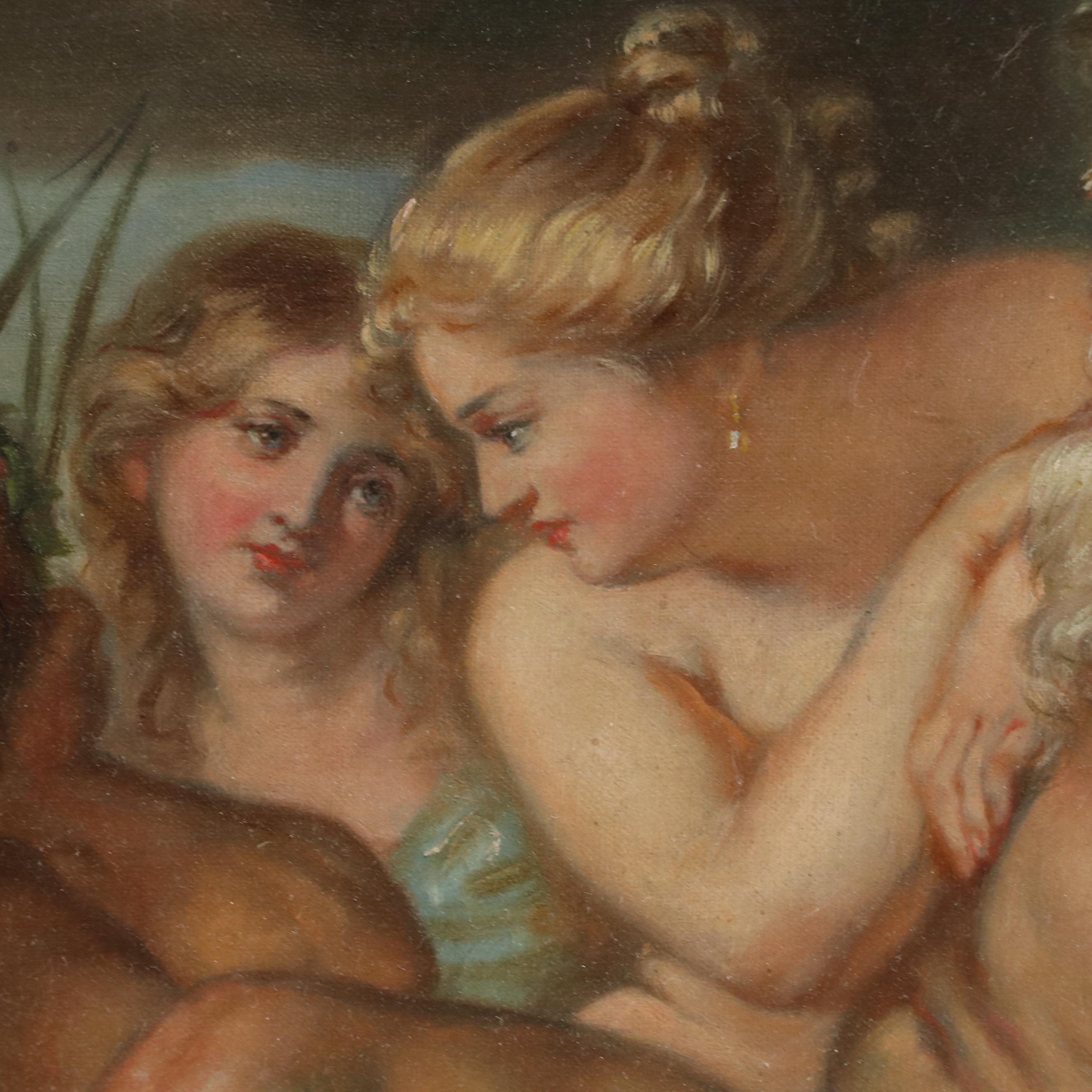 Oil Painting After Peter Paul Rubens "The Four Continents"