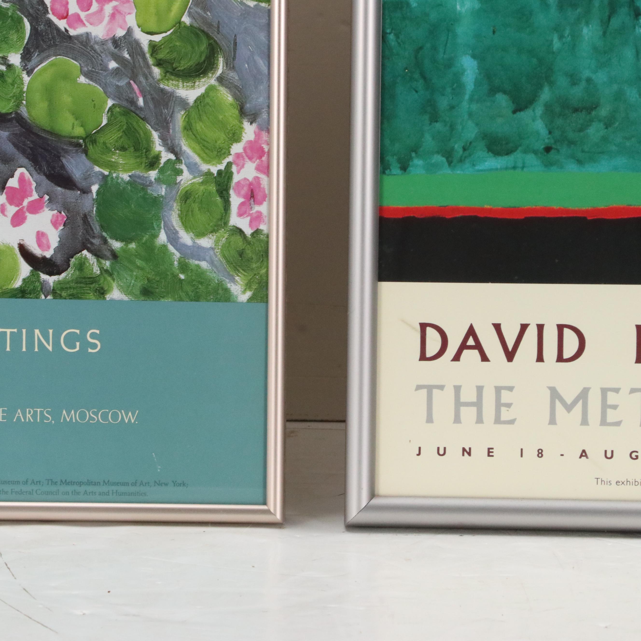 Offset Lithograph Exhibition Posters After Henri Matisse and David Hockney