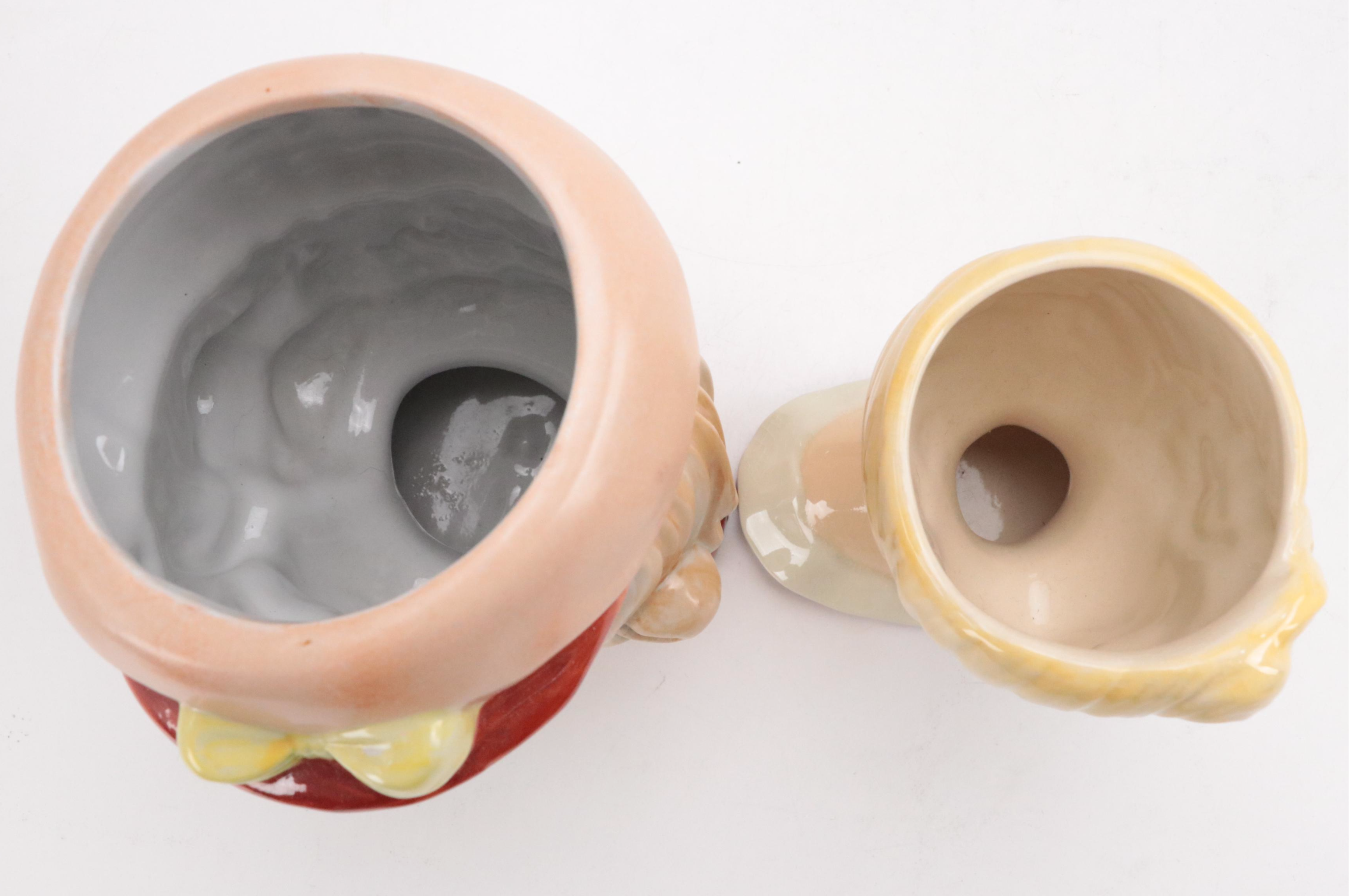 Japanese Noritake Ceramic Lady Head Vase with More Lady Head Vases, Mid-20th C.