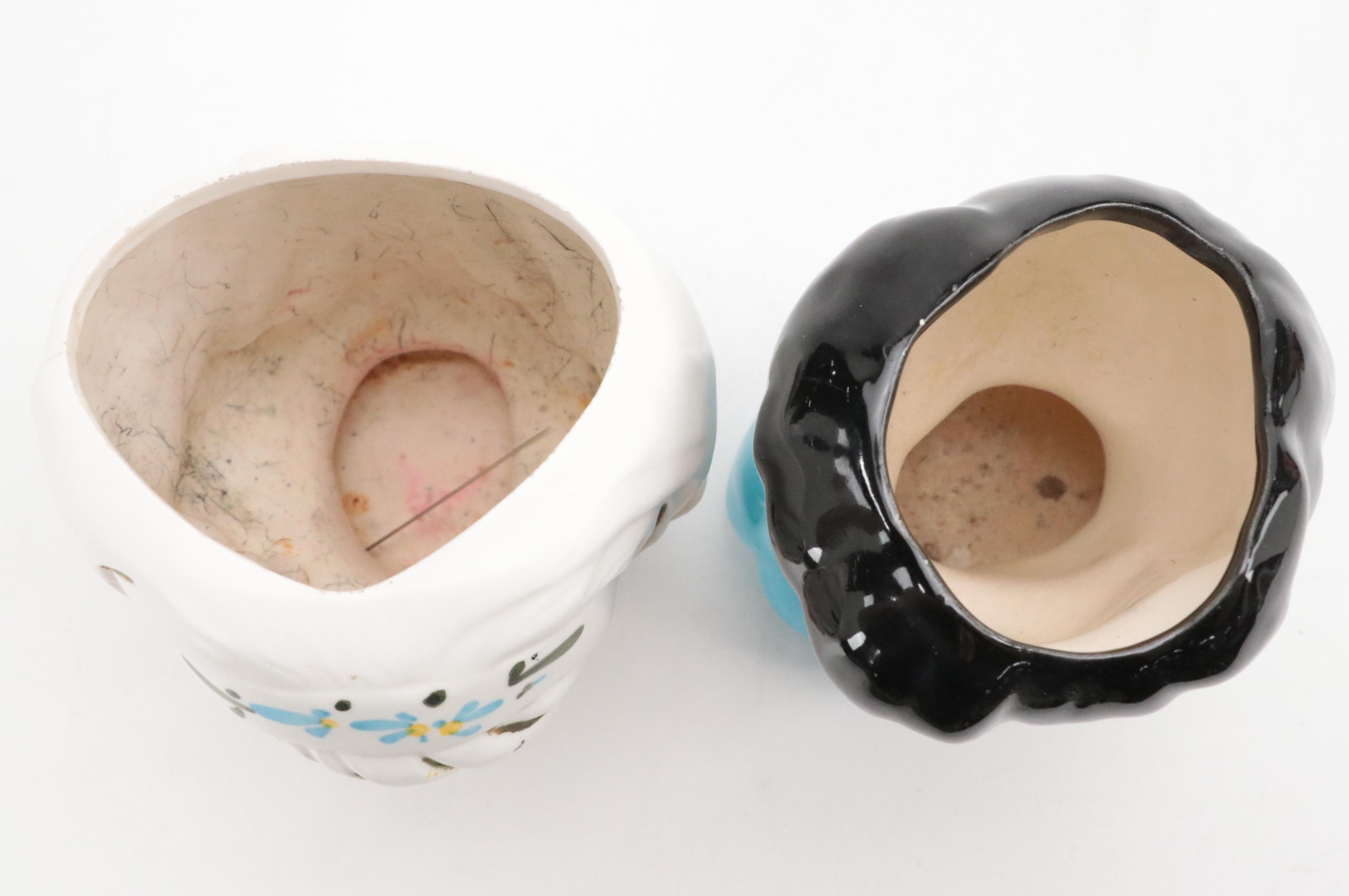 Japanese Noritake Ceramic Lady Head Vase with More Lady Head Vases, Mid-20th C.