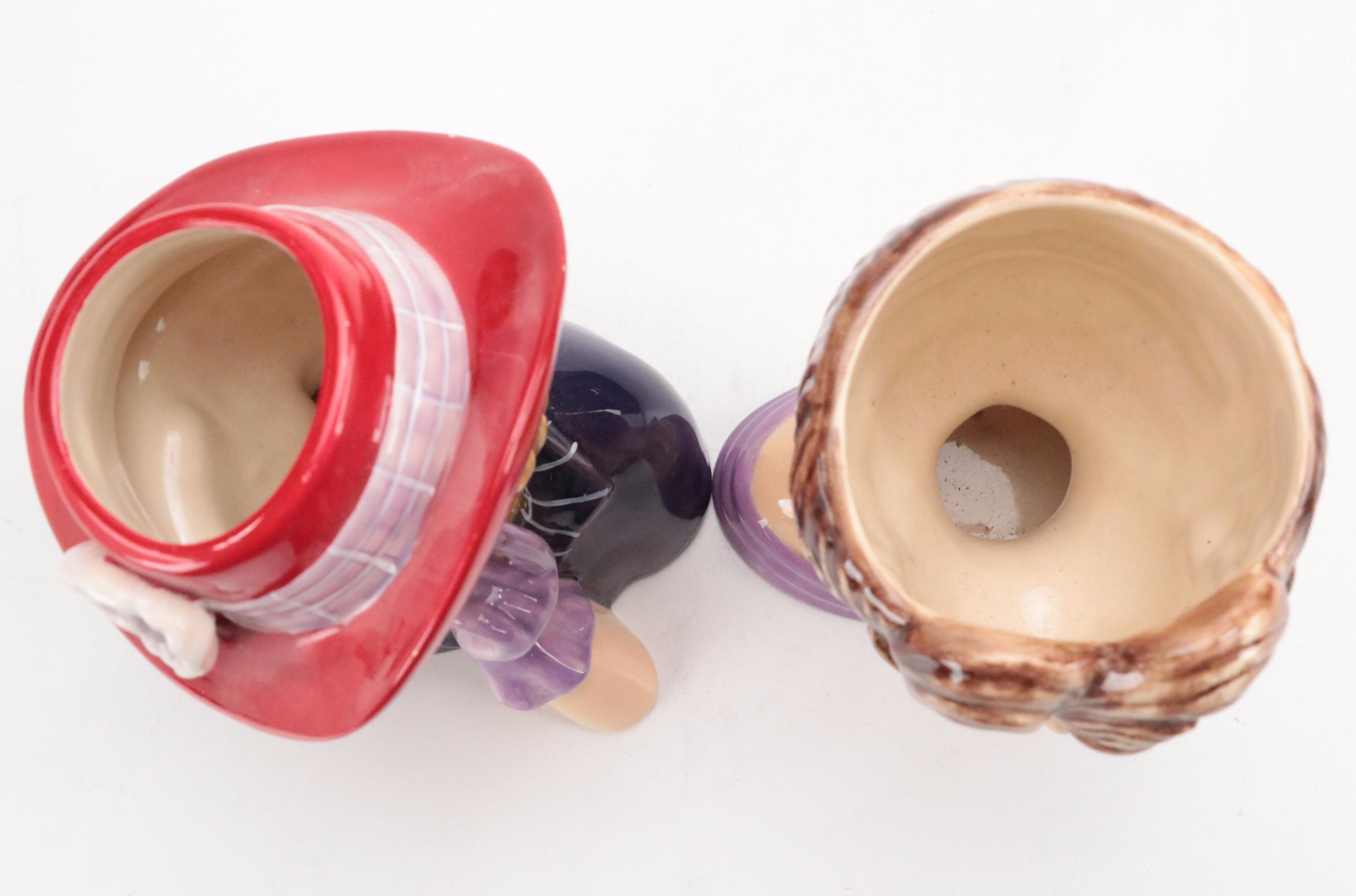 Japanese Noritake Ceramic Lady Head Vase with More Lady Head Vases, Mid-20th C.