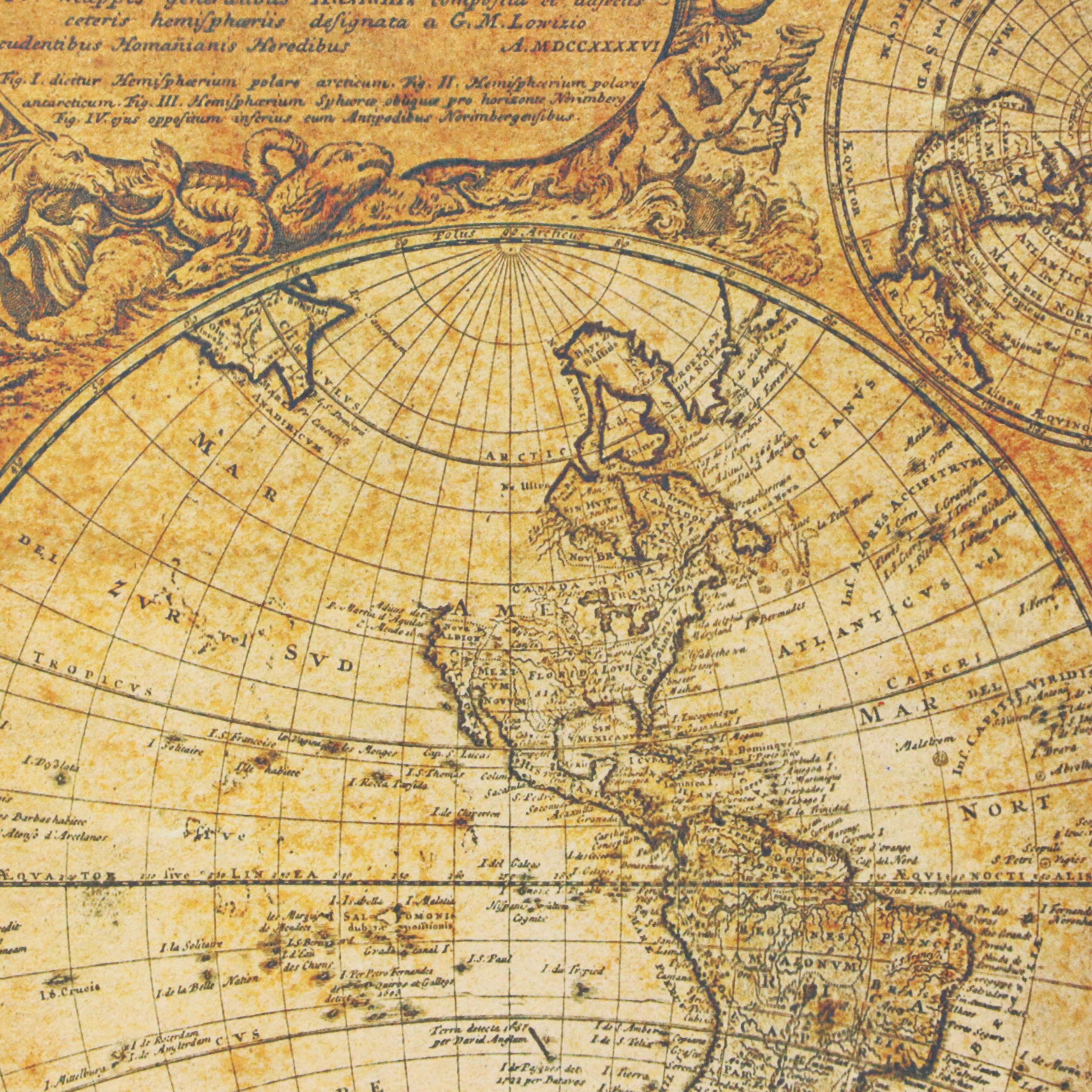 Giclée World Map After Johann Baptist Homann, 21st Century