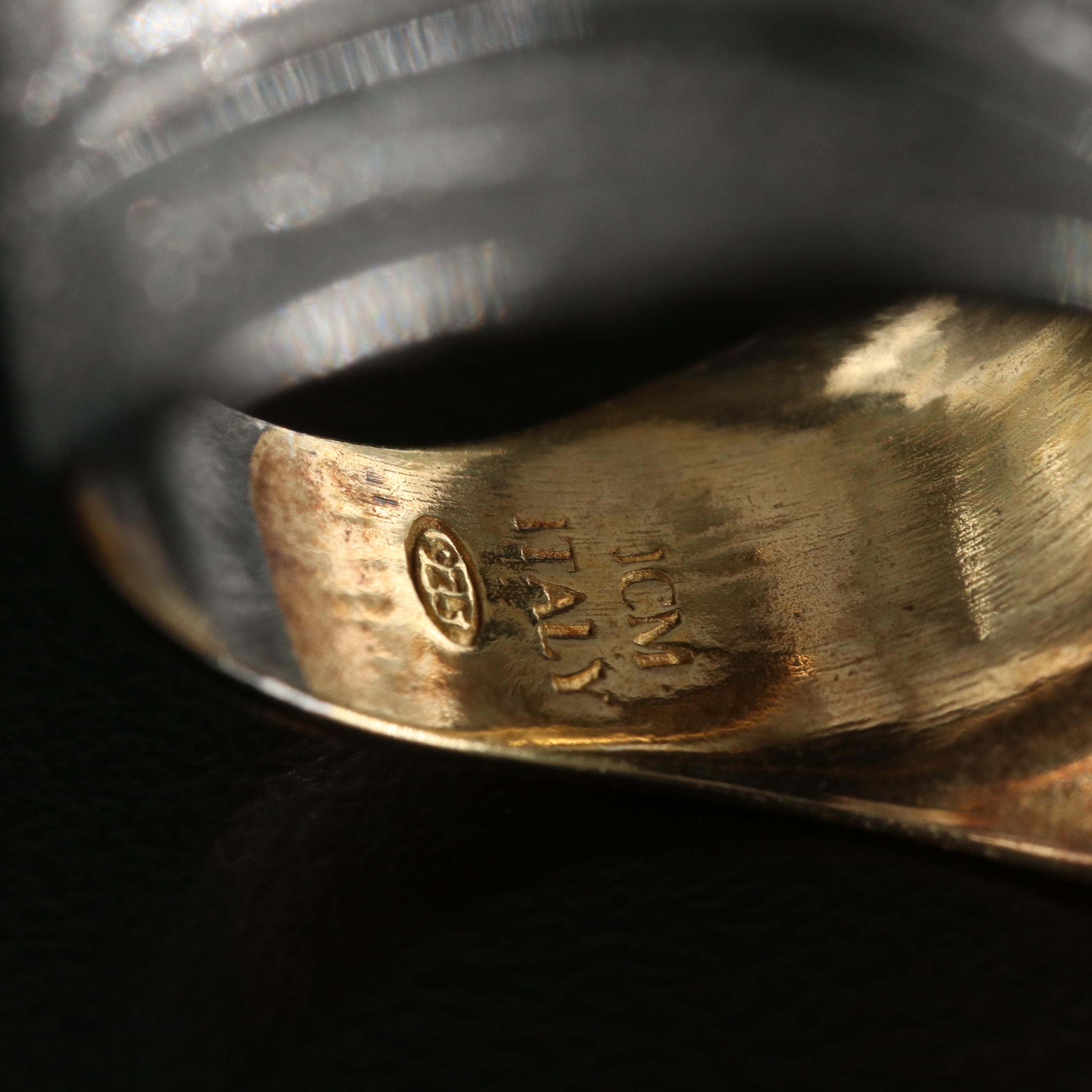 Sterling Leaf Bypass Ring