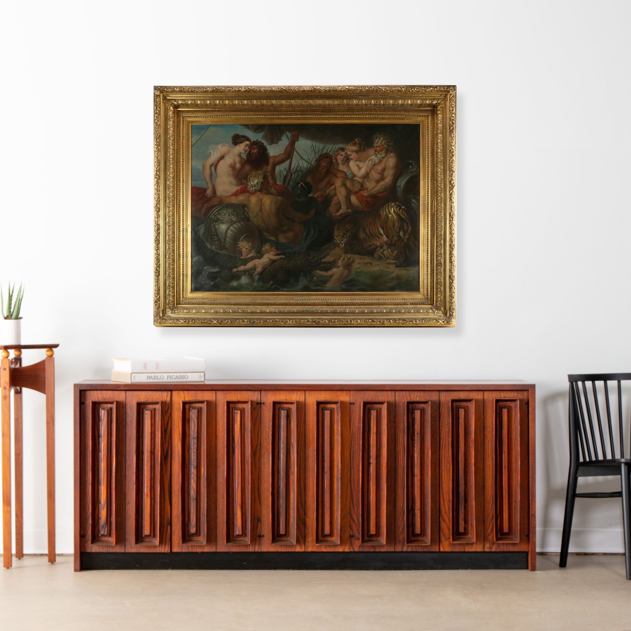 Oil Painting After Peter Paul Rubens "The Four Continents"