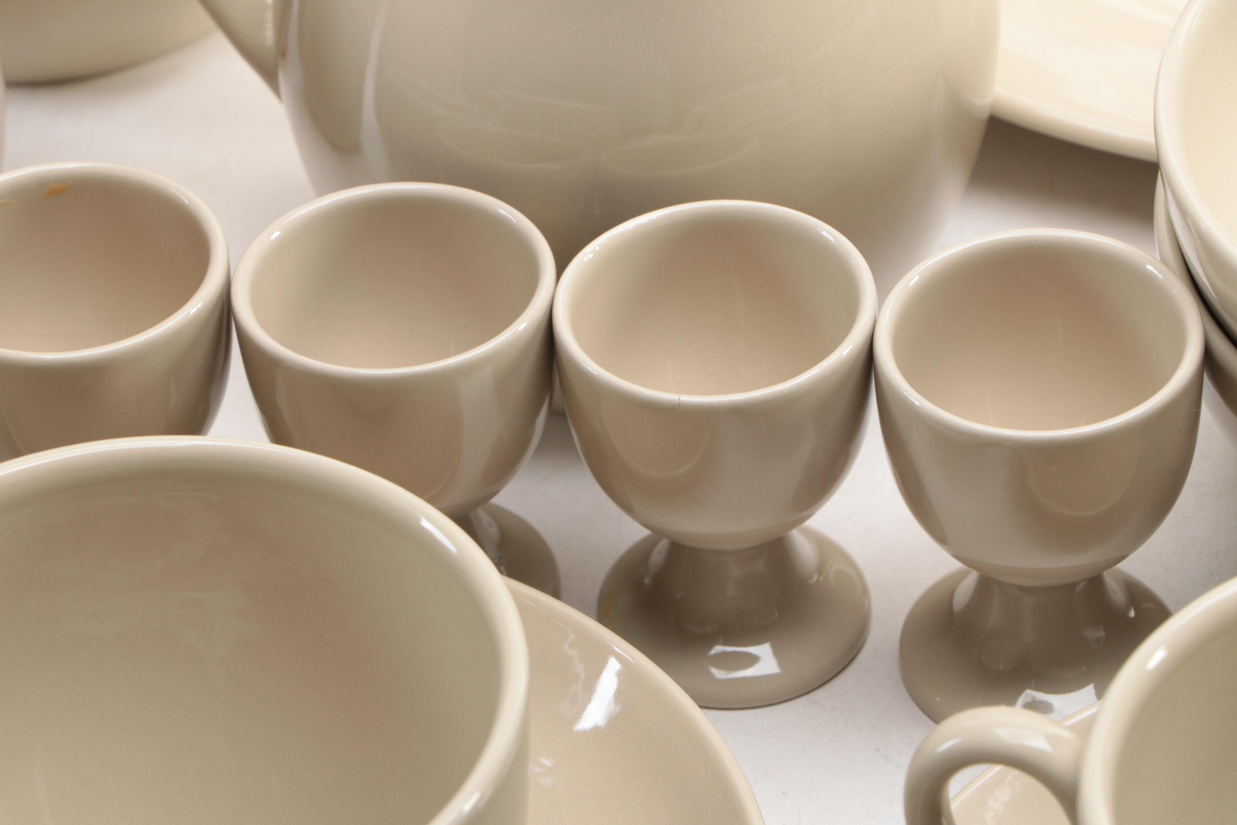 Wedgwood "Drabware" Coffee Pot, Pitcher, Cups, Bowls and More, 1999–2000