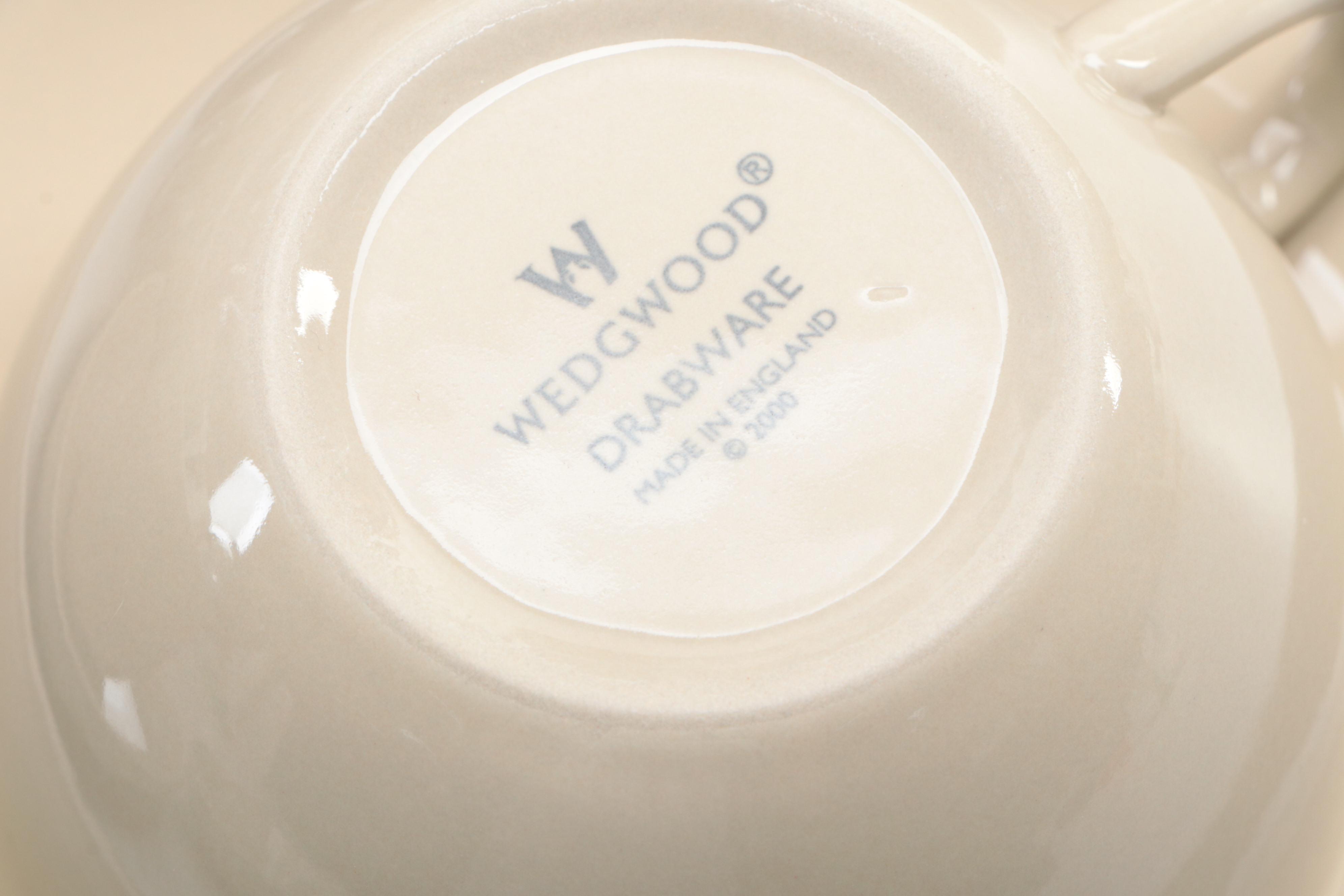 Wedgwood "Drabware" Coffee Pot, Pitcher, Cups, Bowls and More, 1999–2000