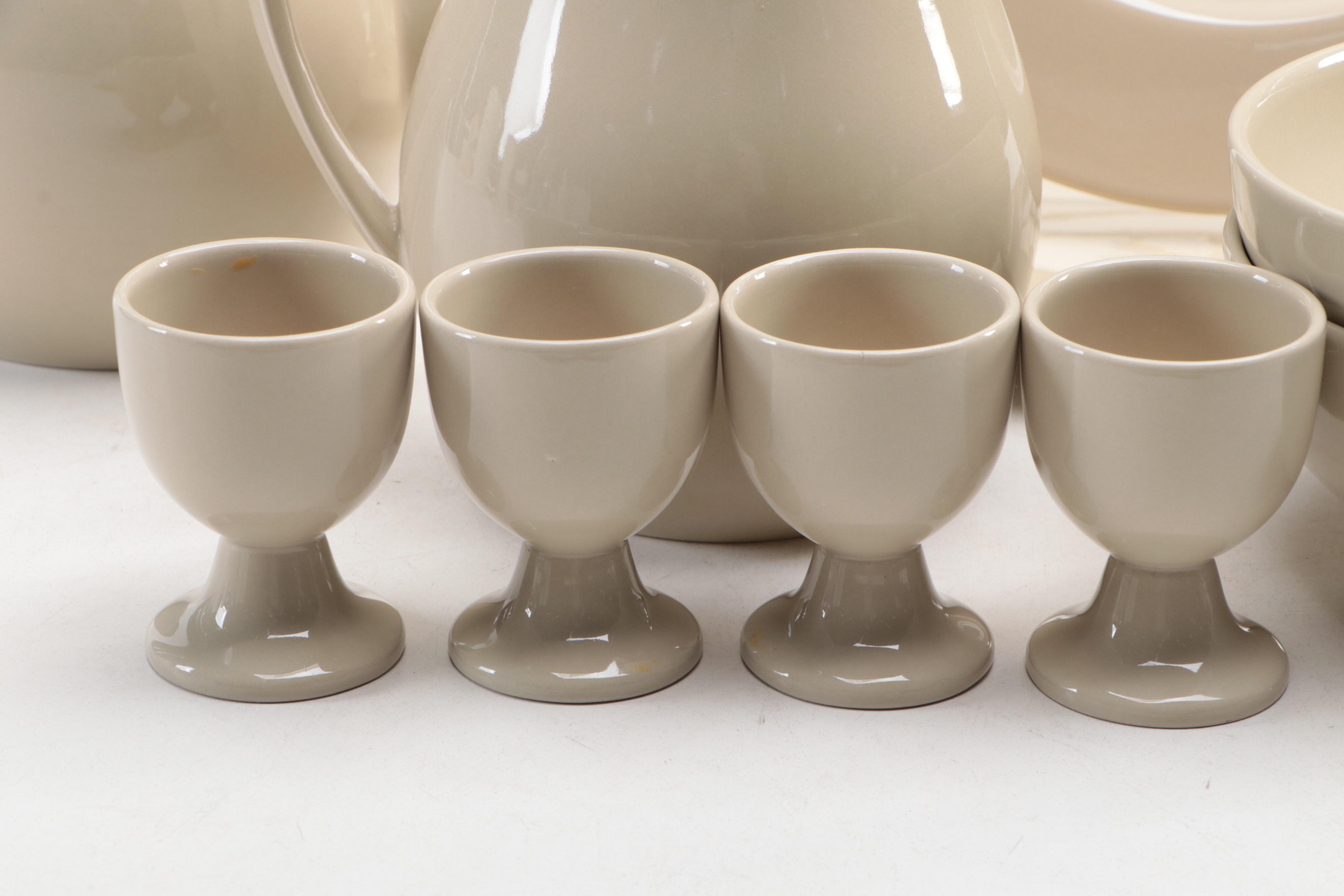 Wedgwood "Drabware" Coffee Pot, Pitcher, Cups, Bowls and More, 1999–2000