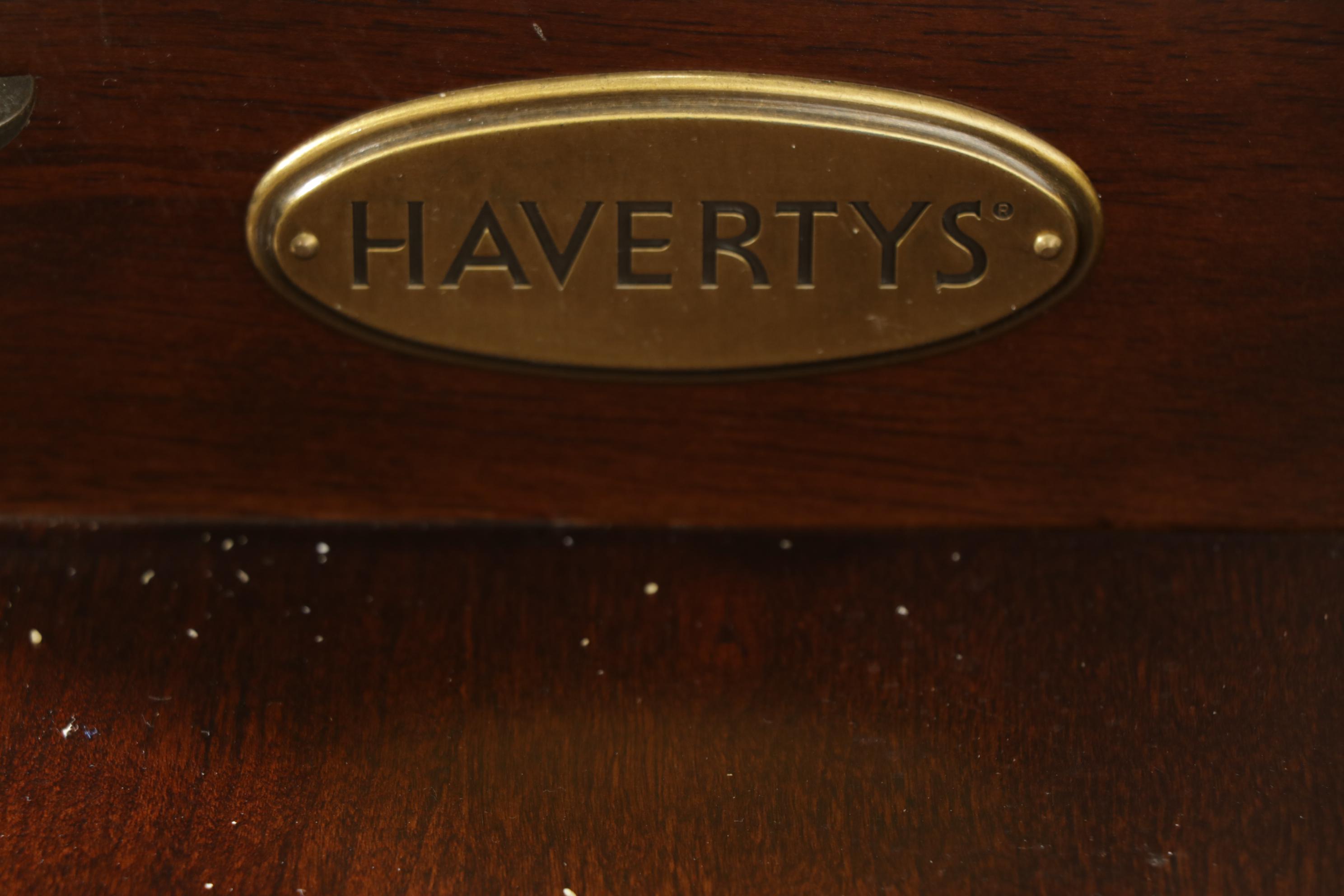 Haverty's Executive Desk in Mahogany Finish with Office Chair