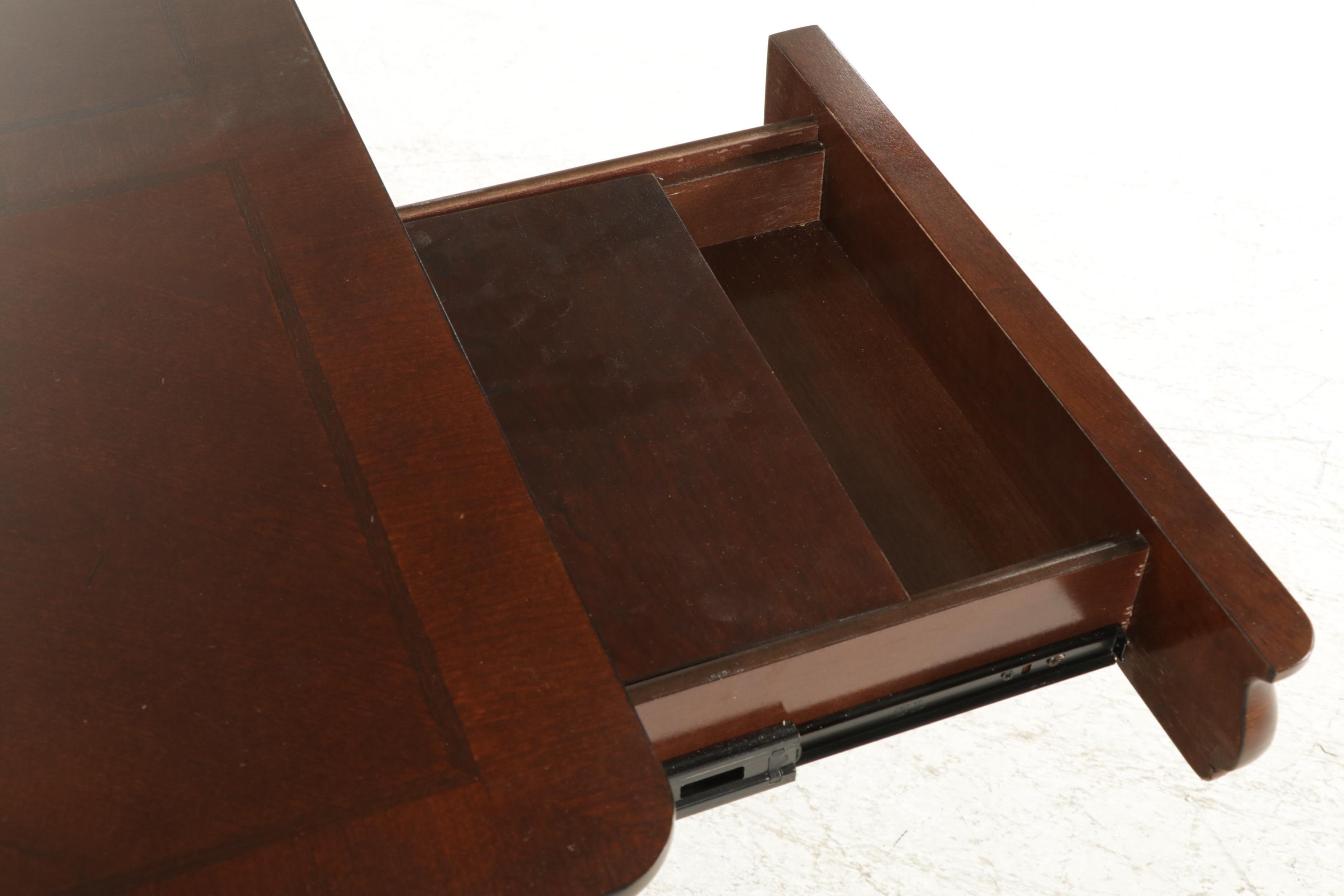 Haverty's Executive Desk in Mahogany Finish with Office Chair