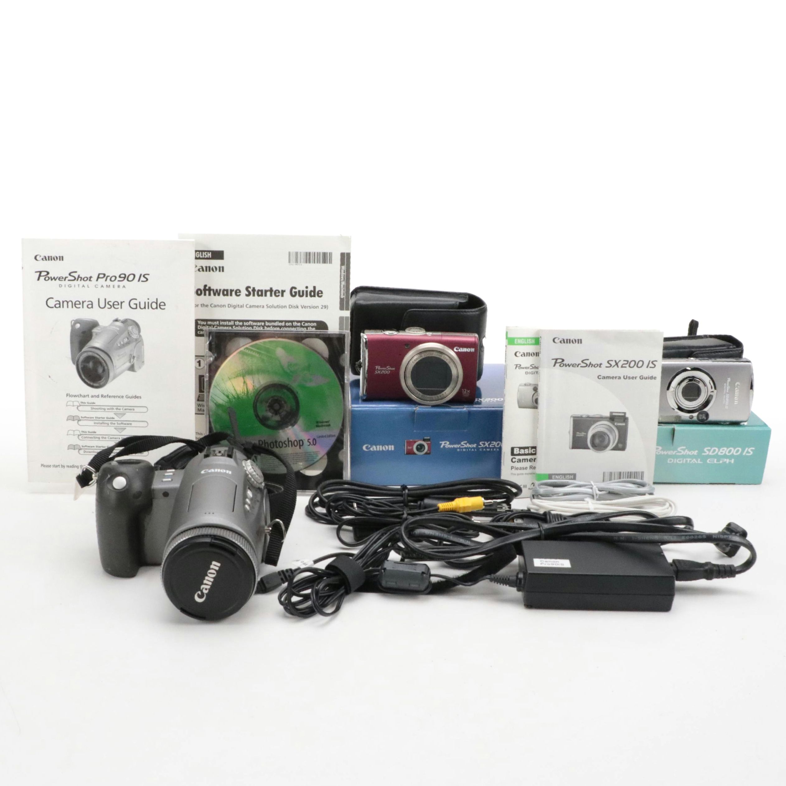 Canon PowerShot Pro90 IS, SD800 IS, SX200 IS Cameras with More