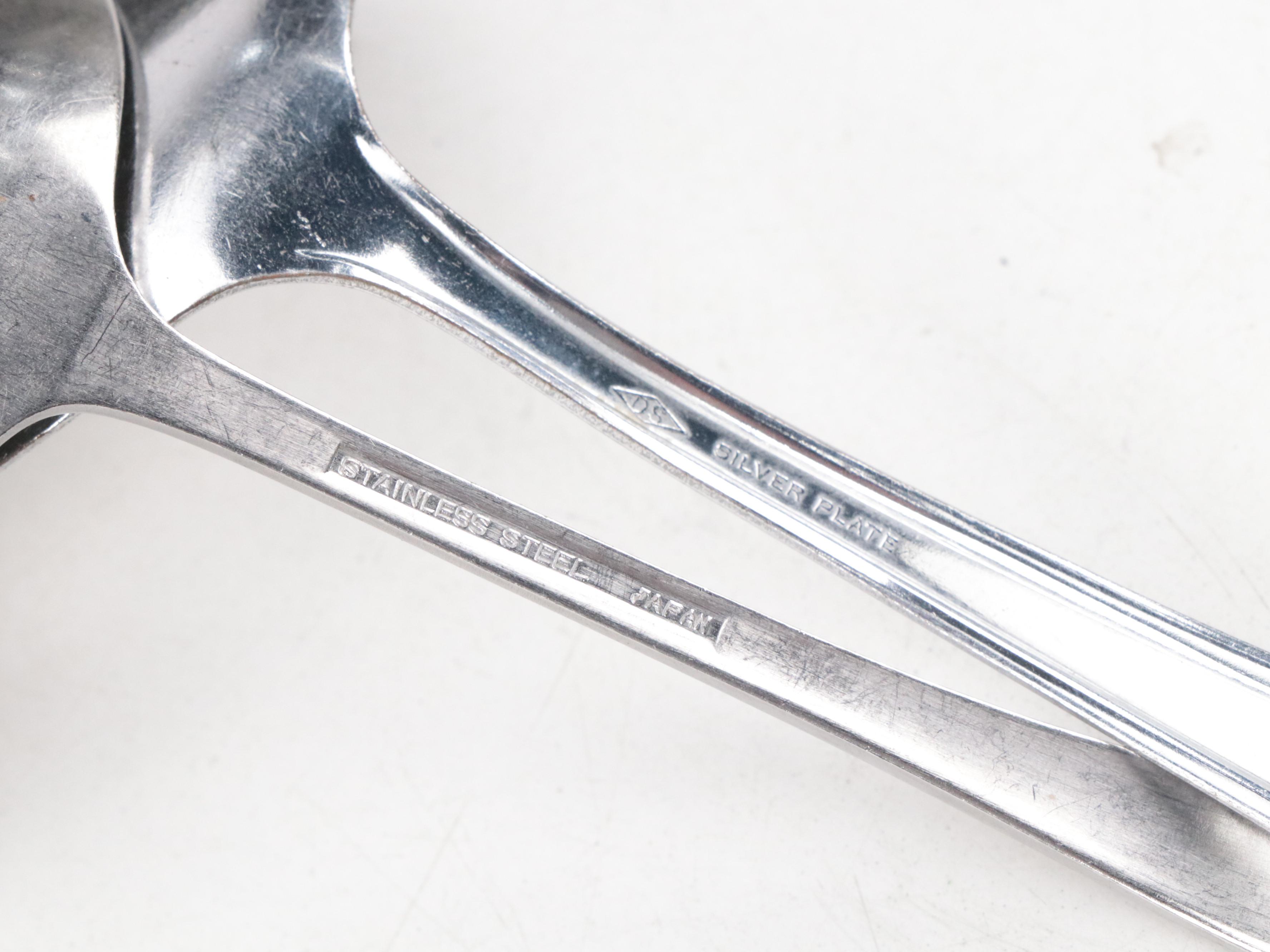 Stieff "Williamsburg" Pewter Plates with More Pewter Table Accessories