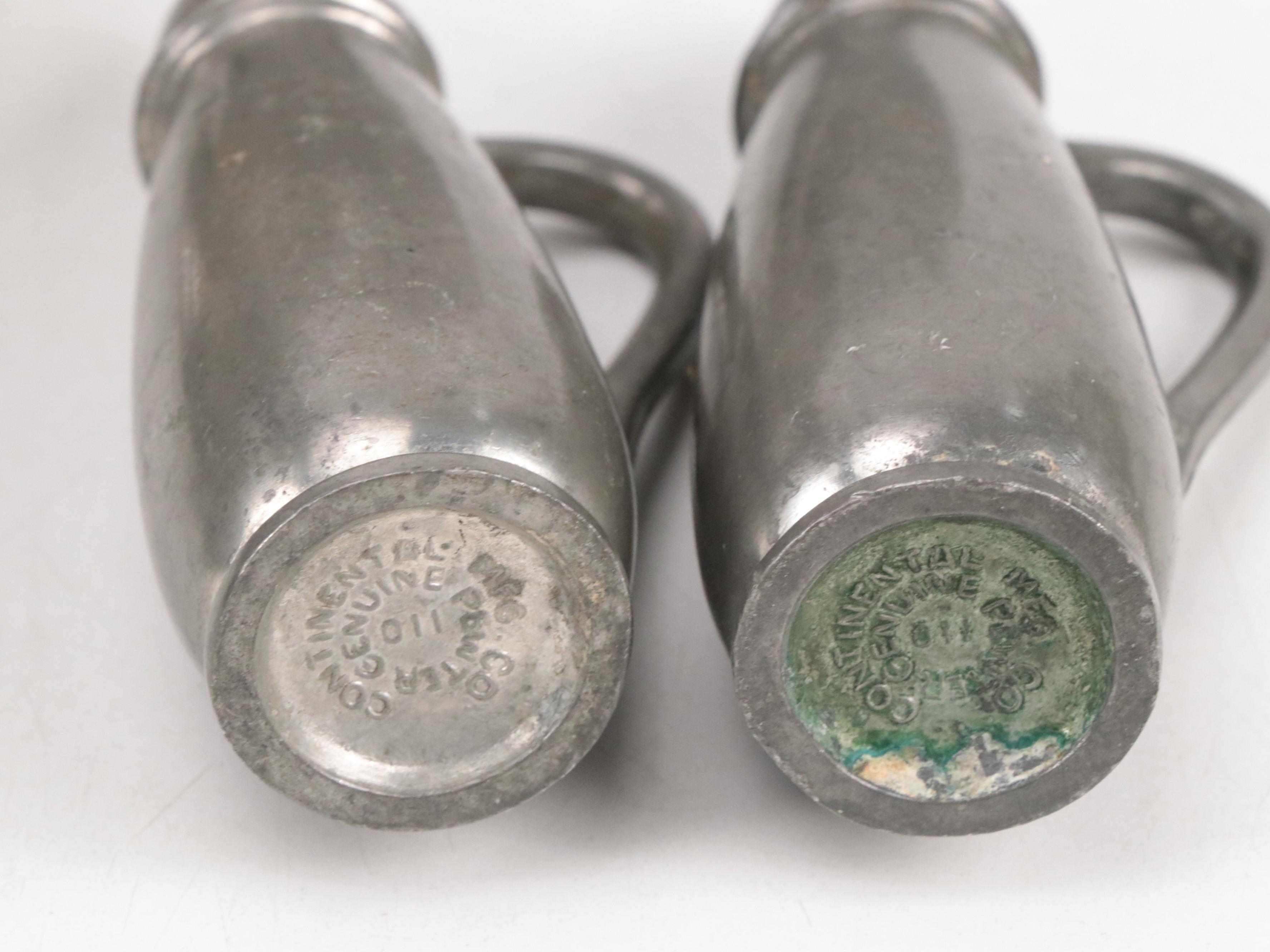 Stieff "Williamsburg" Pewter Plates with More Pewter Table Accessories